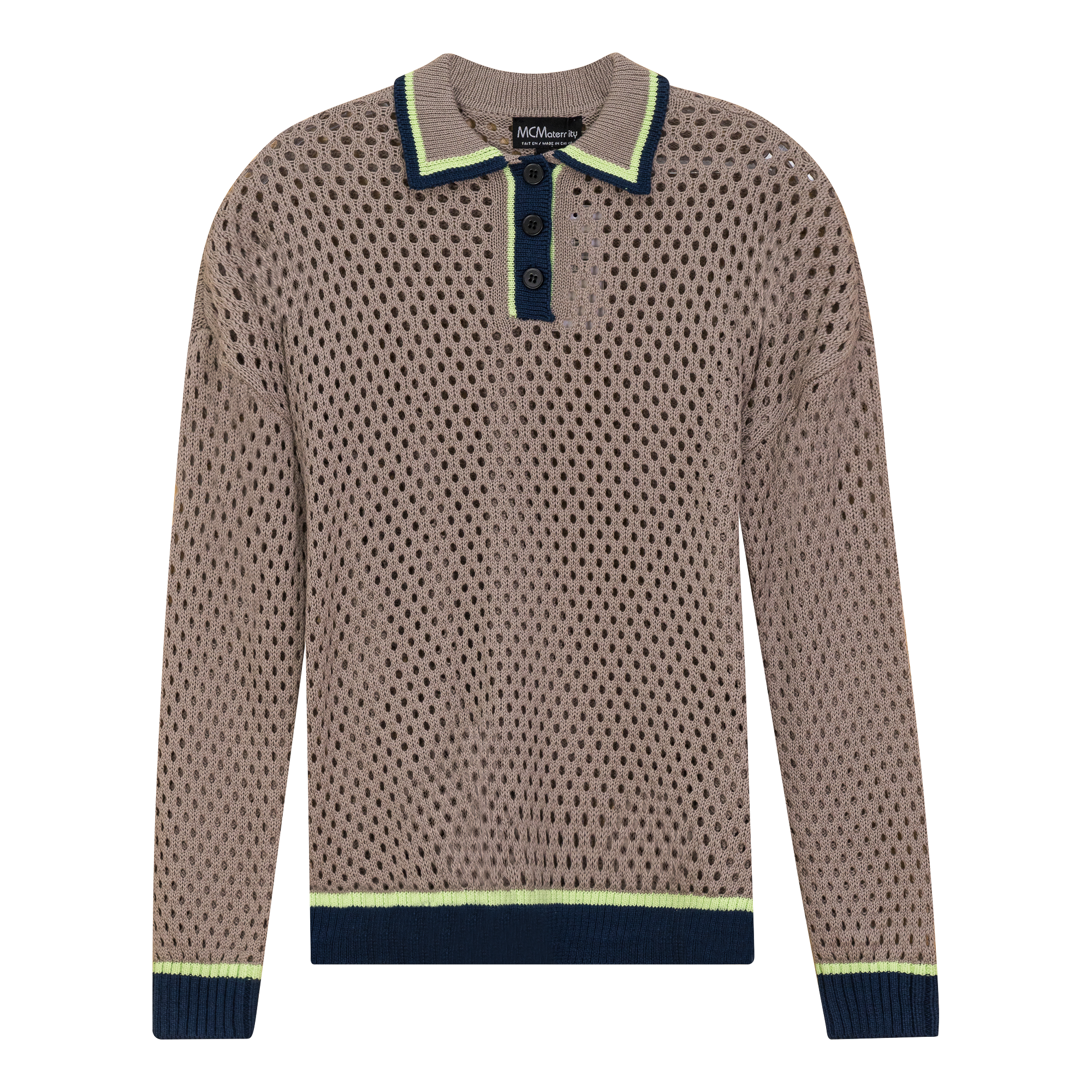 Maternity Crochet Top in Stone by MCM