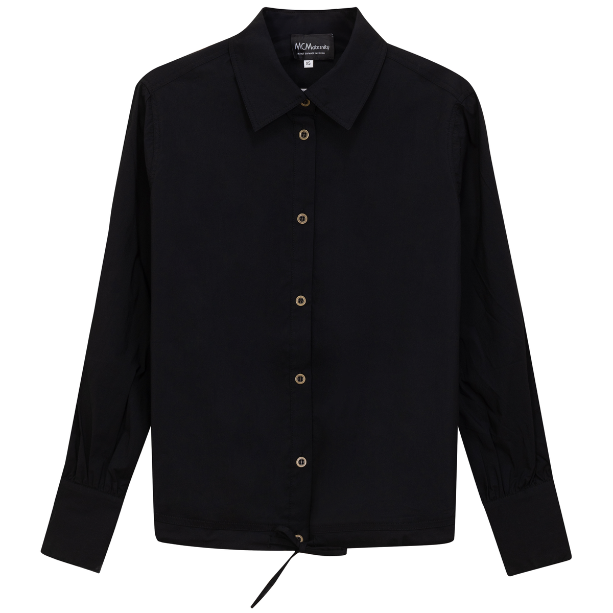Maternity Cotton Bungee Blouse in Black by MCM