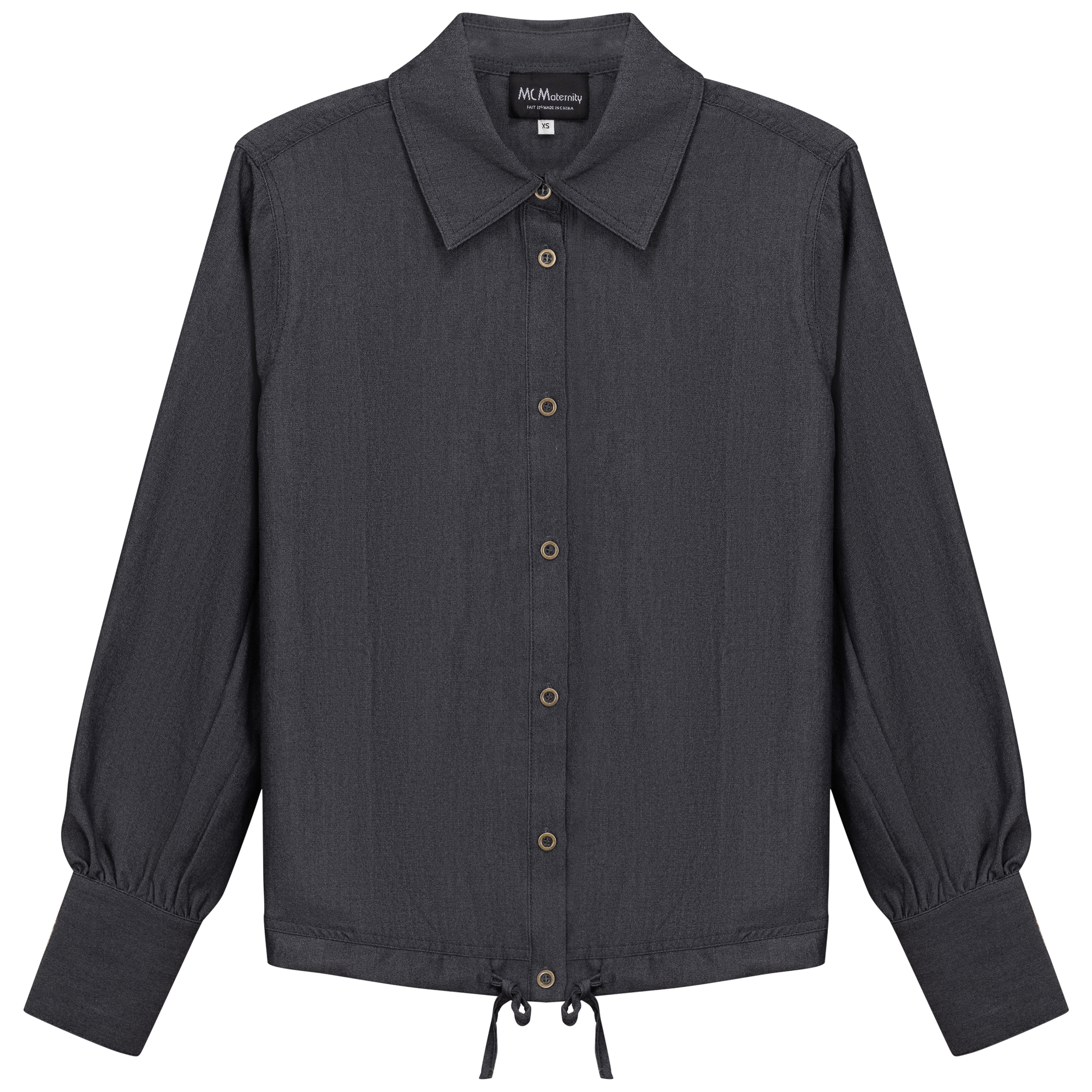 Maternity Denim Bungee Blouse in by MCM