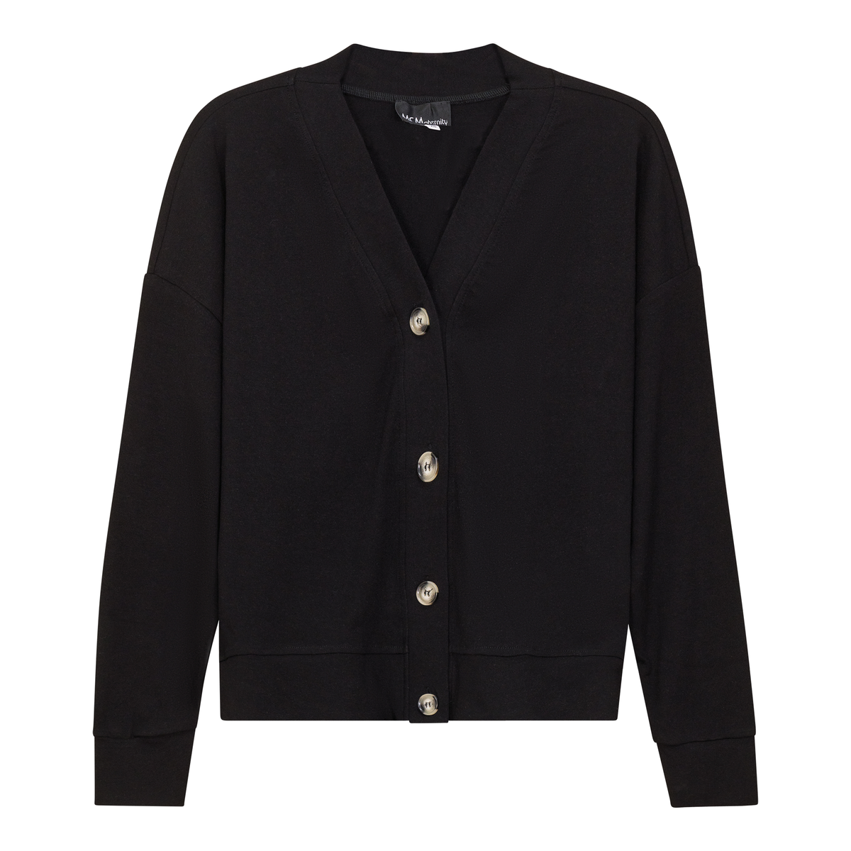 Maternity Drop Shoulder Cardigan in Black by MCM