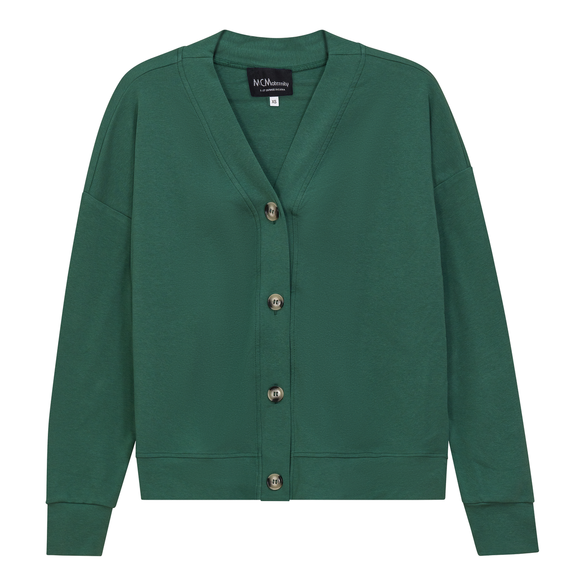 Maternity Drop Shoulder Cardigan in Dark Mint by MCM