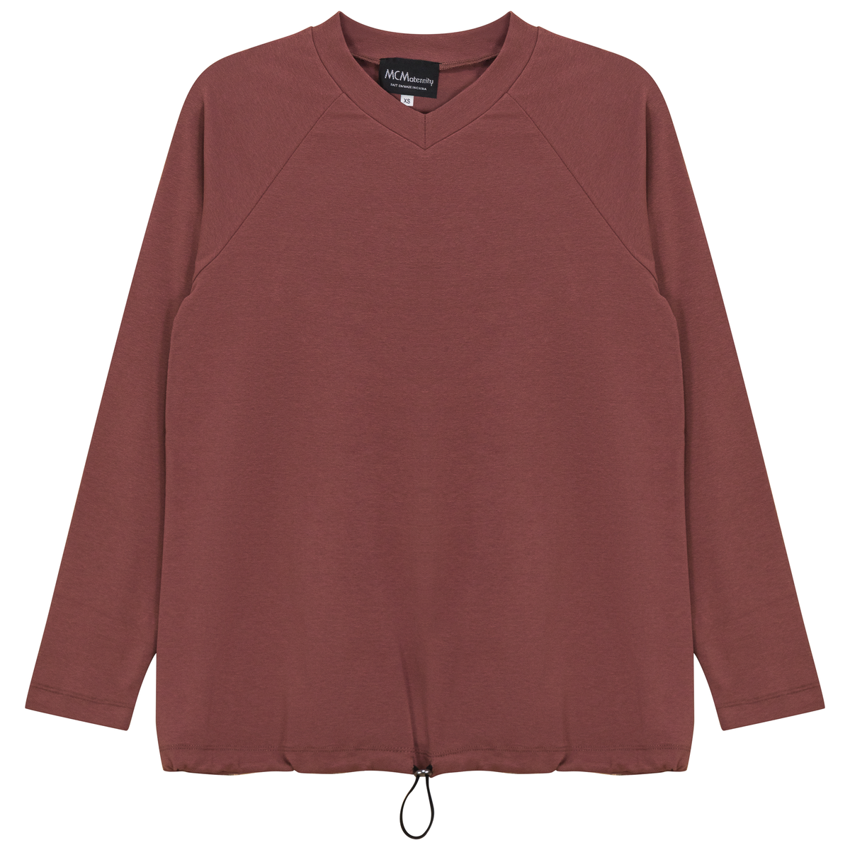 Maternity V Neck Bungee Tee in Champagne by MCM