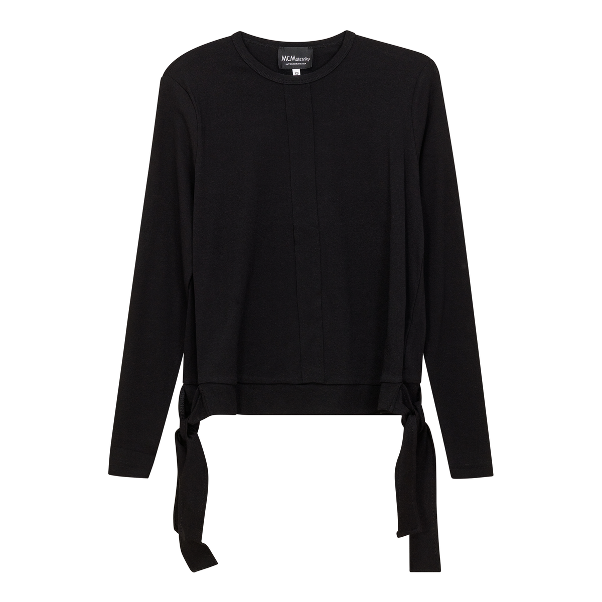 Maternity Wrap Look Tee in Black by MCM