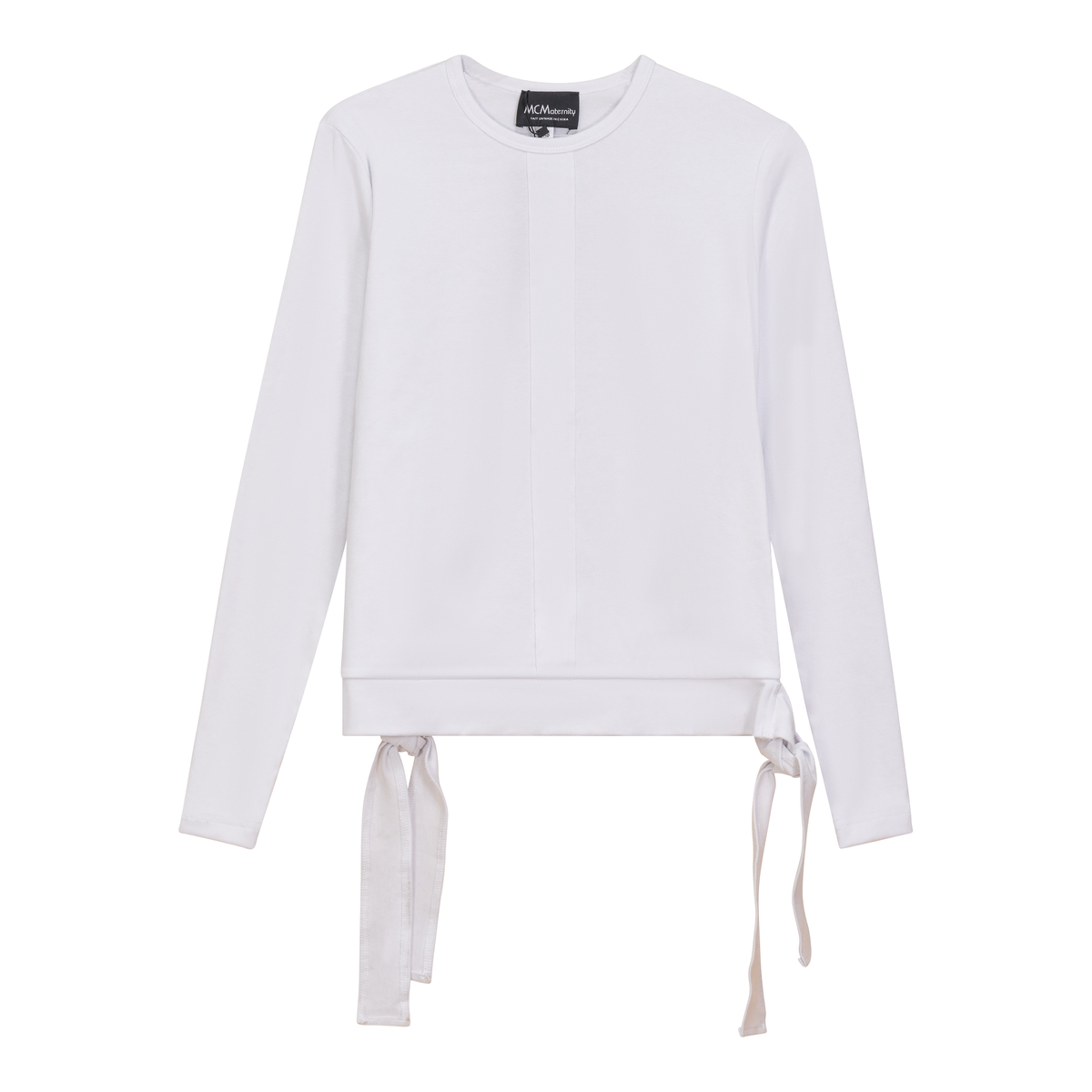 Maternity Wrap Look Tee in White by MCM