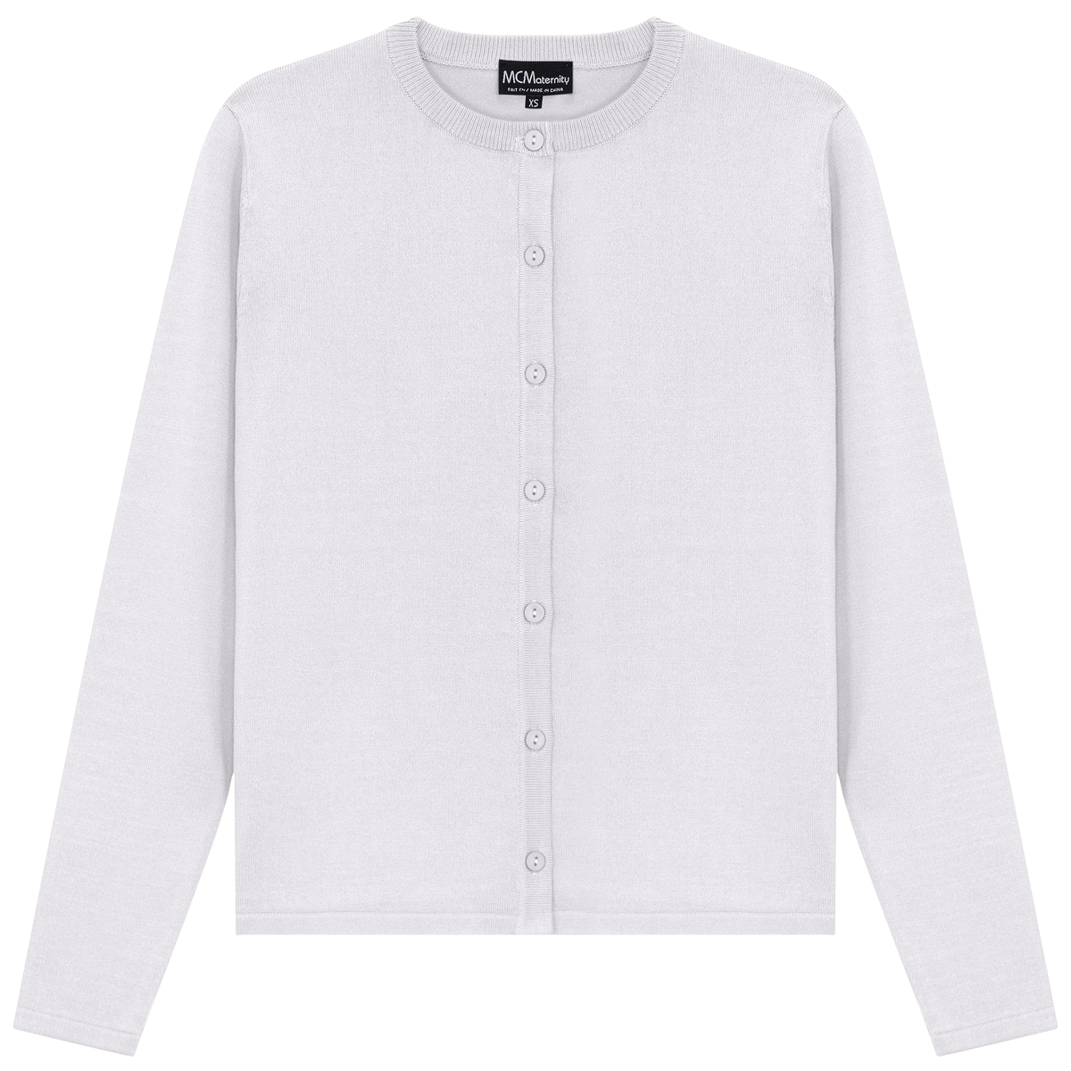 Maternity Knit Cardigan in White by MCM