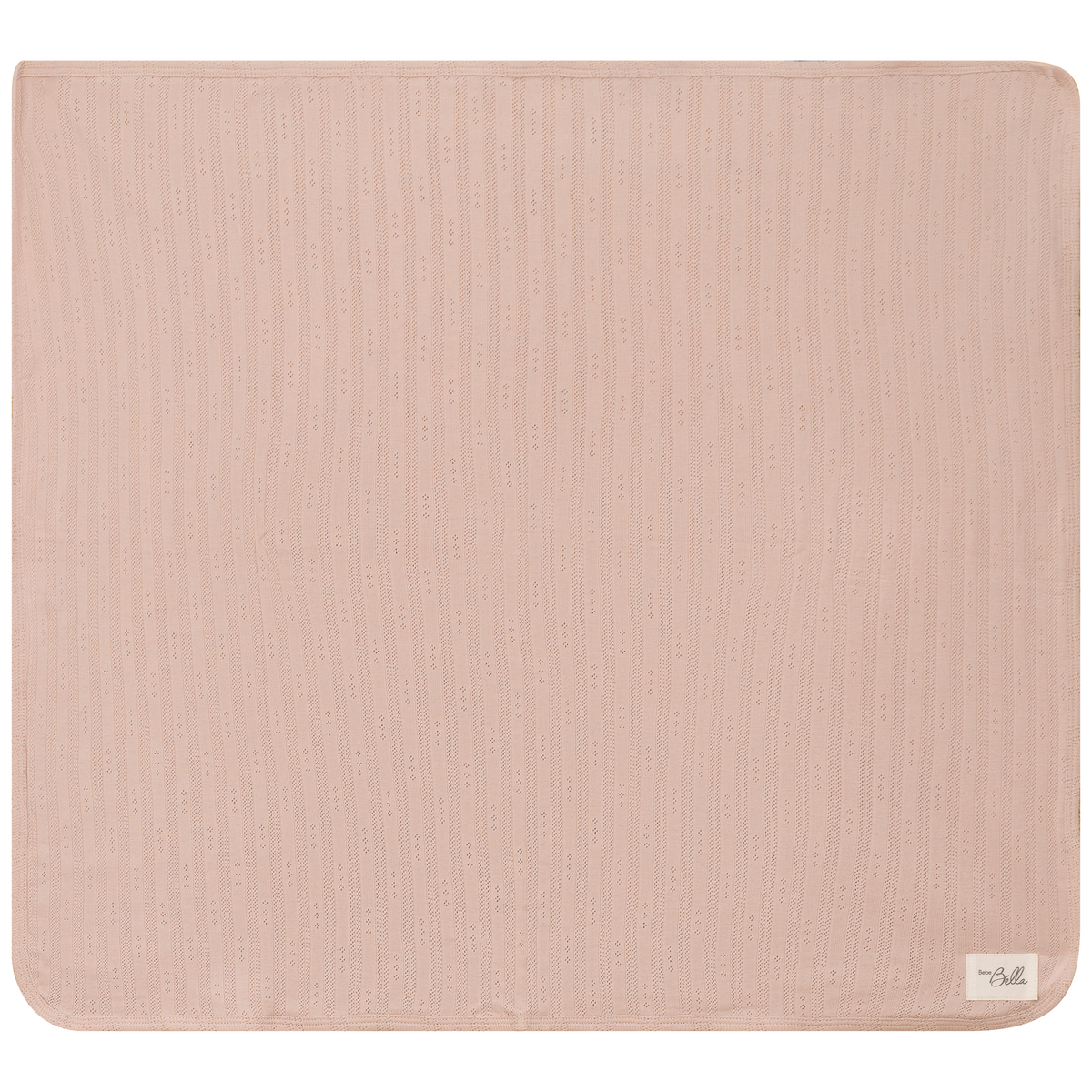Pointelle Ribbed Blanket in Soft Pink One Size by Bebe Bella
