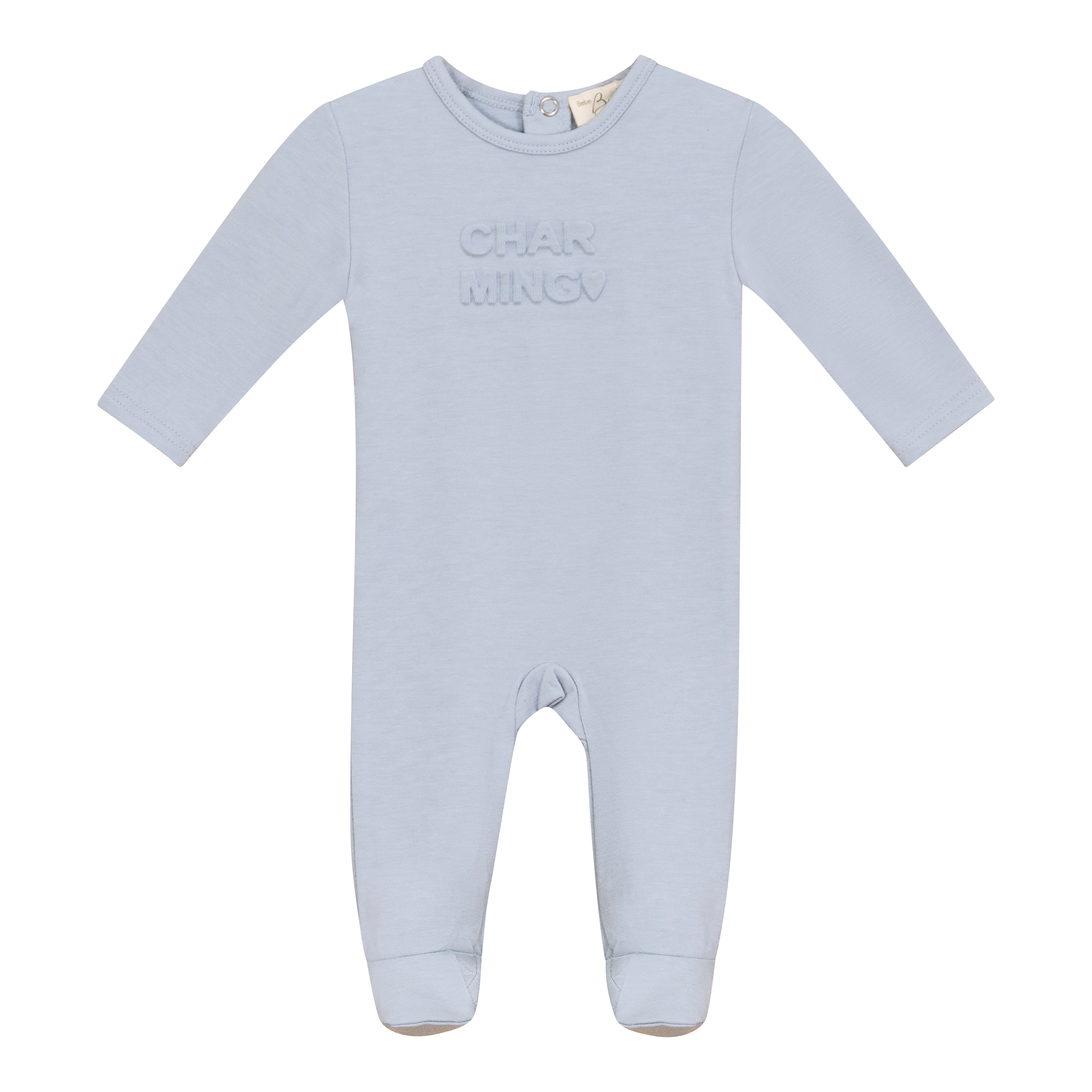 Charming and Darling Print Onesie in Blue by Bebe Bella