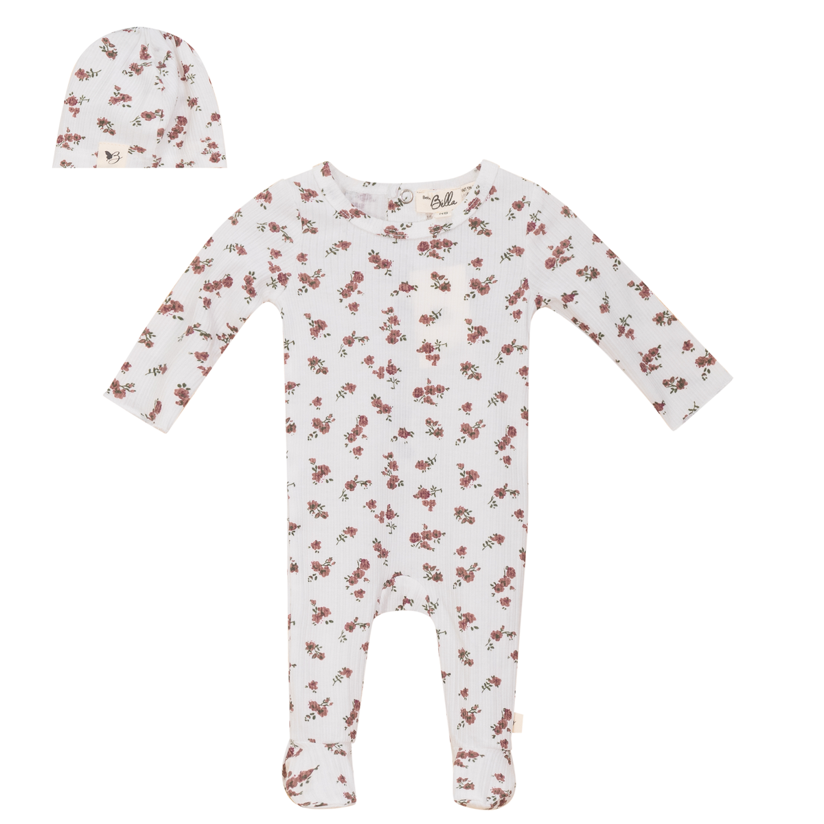 Floral Delight Onesie Set in Rose by Bebe Bella