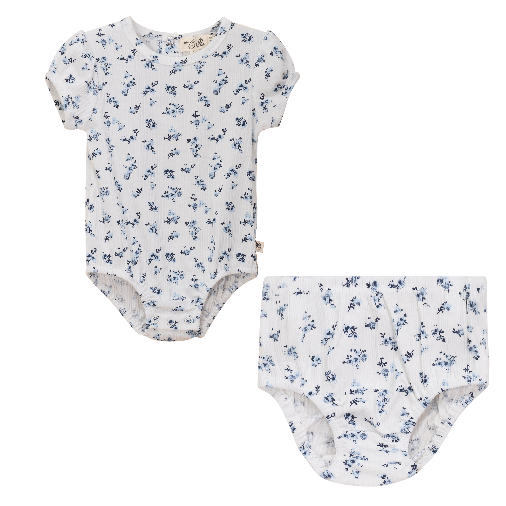 Floral Delight 2Pc Set in Blue by Bebe Bella