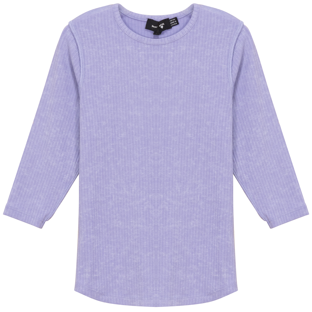 Distressed Rib Top Lavender Ladies Pullover by {{ product_vemdor}}