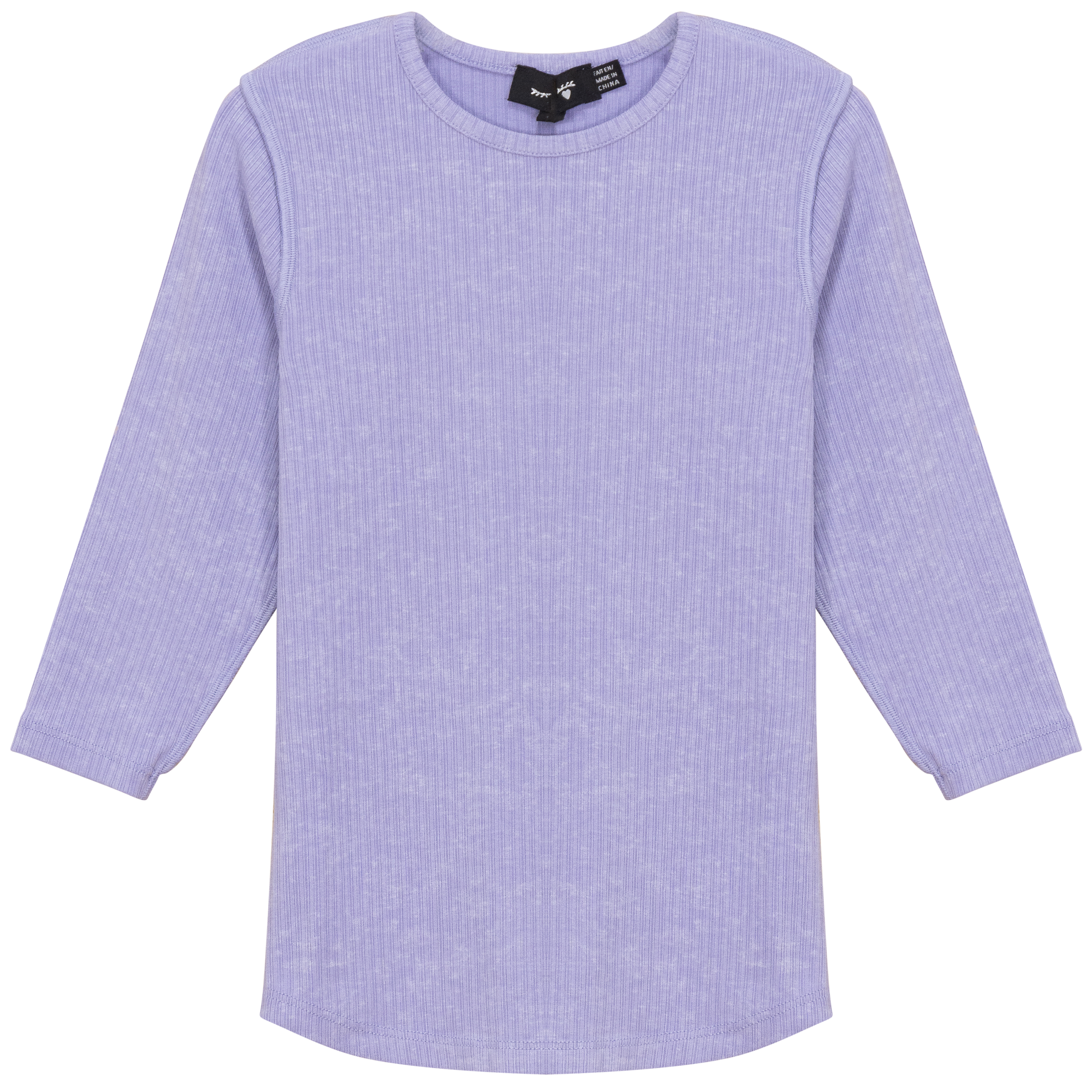 Distressed Rib Top in Lavender by Peek a boo