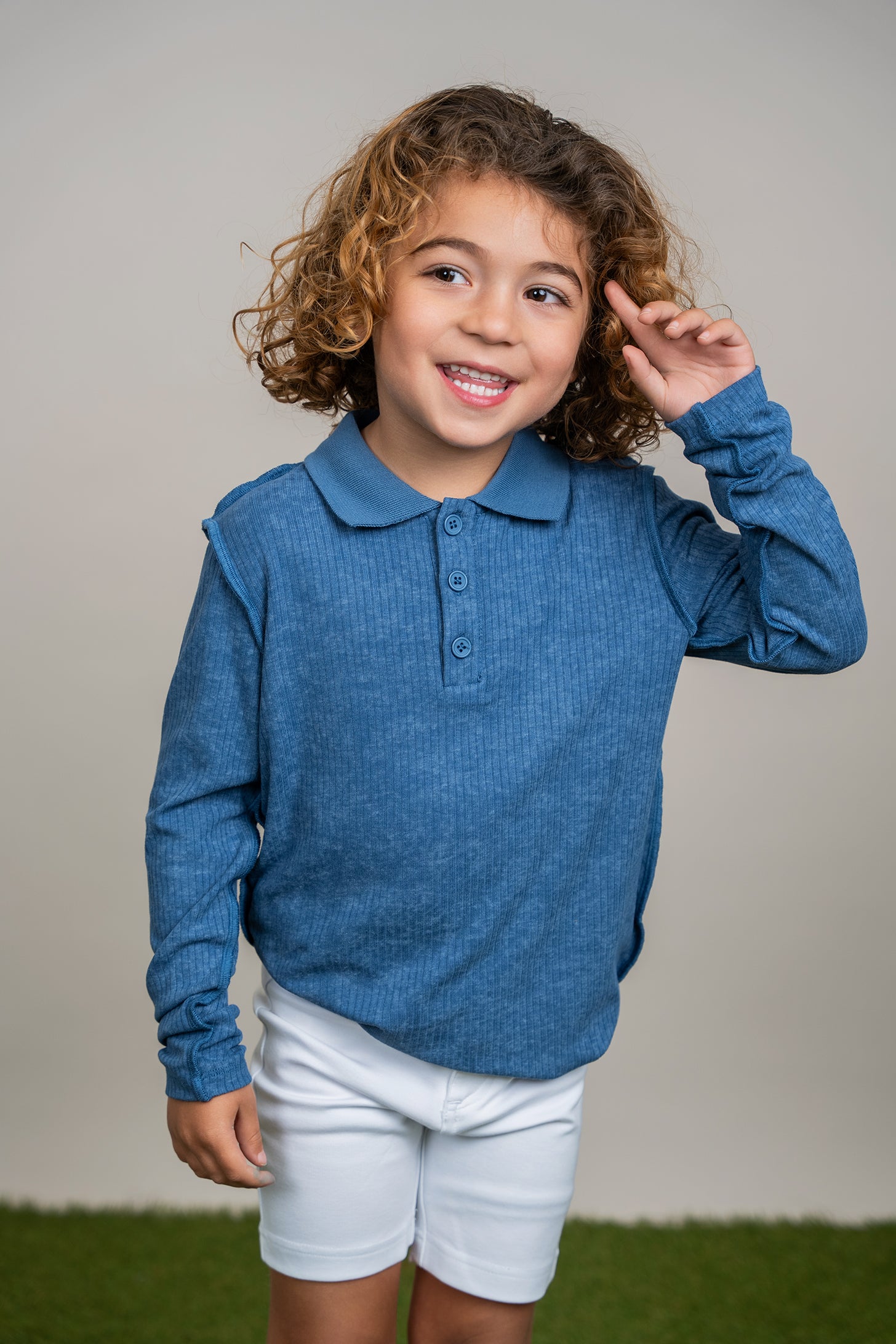 Distressed Long Polo in by Peek a boo