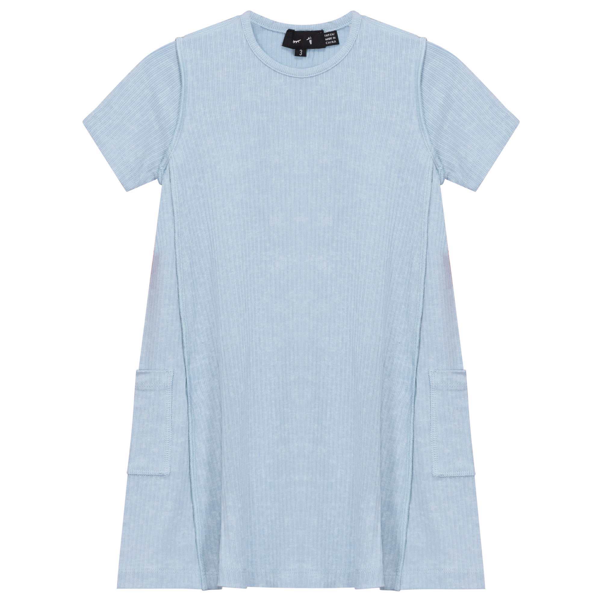 Distressed Dress in Dusty Blue by Peek a boo