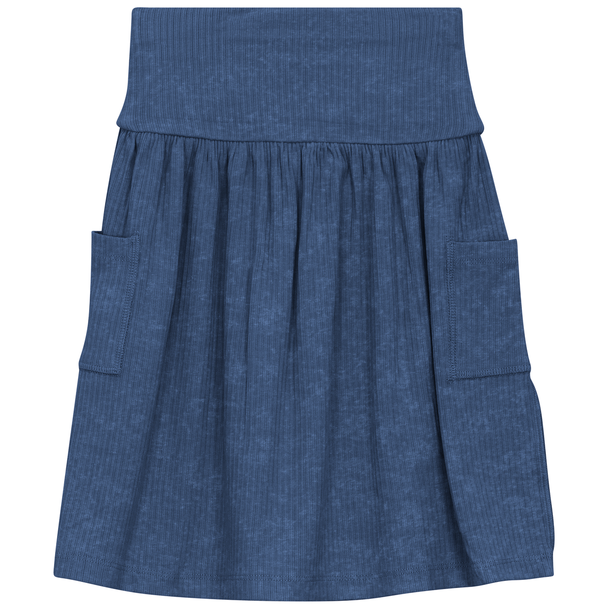 Distressed Skirt in Dark Denim by Peek a boo
