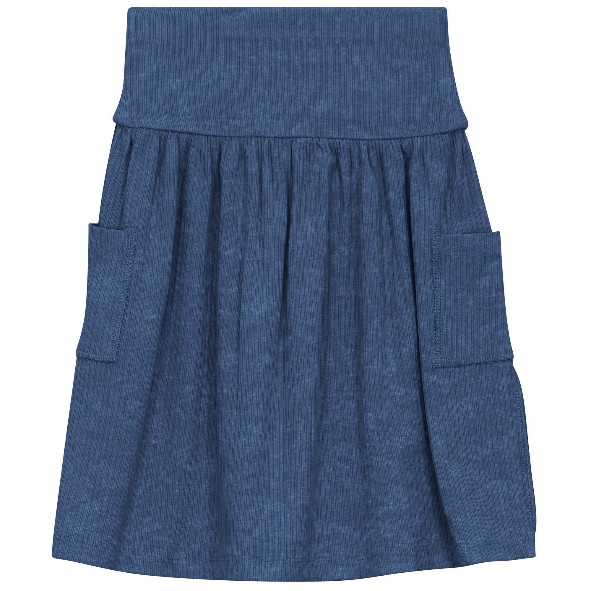 Distressed Skirt in Dark Denim by Peek a boo