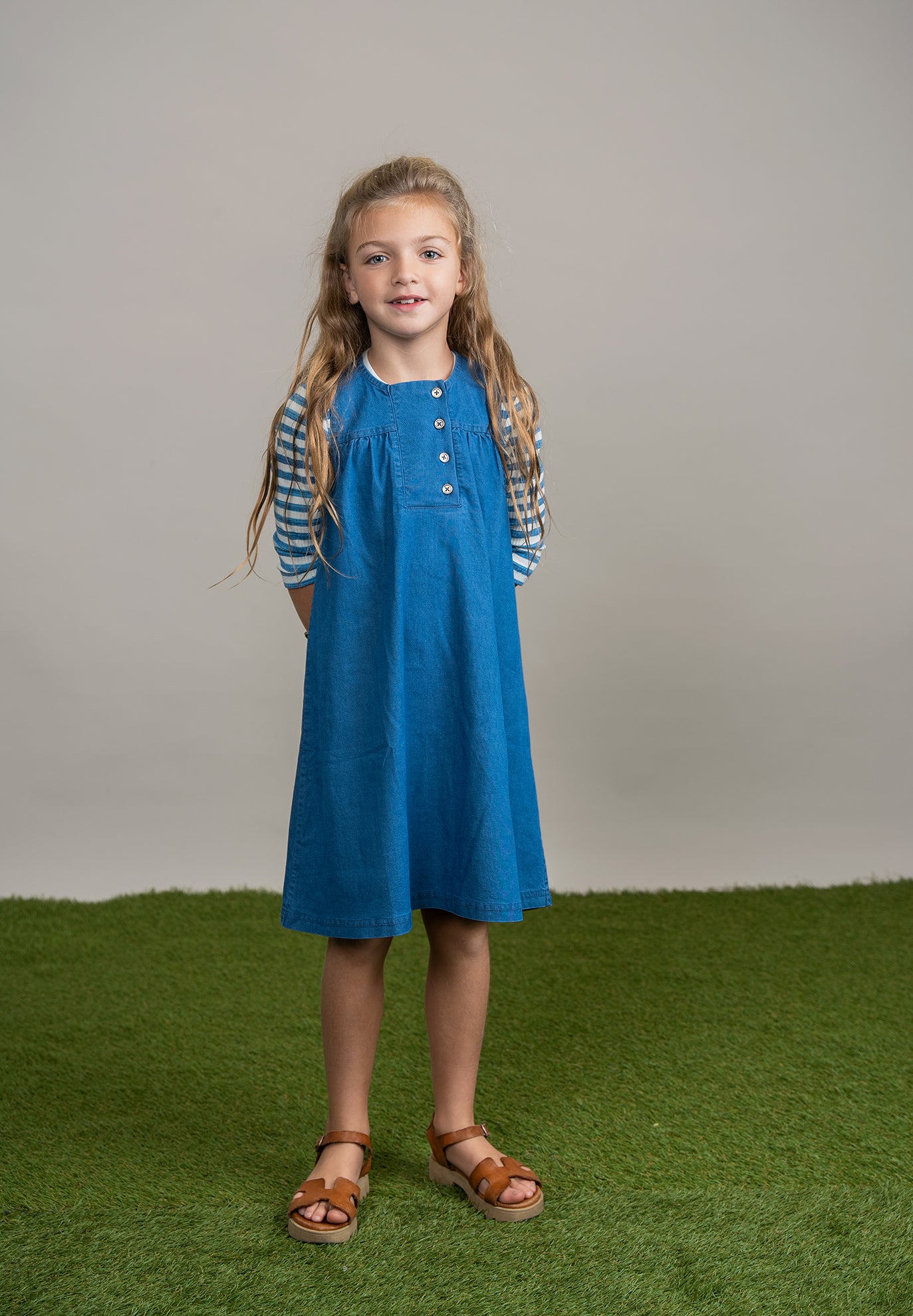 Stripped Henley Tshirt in by Pinky Promise