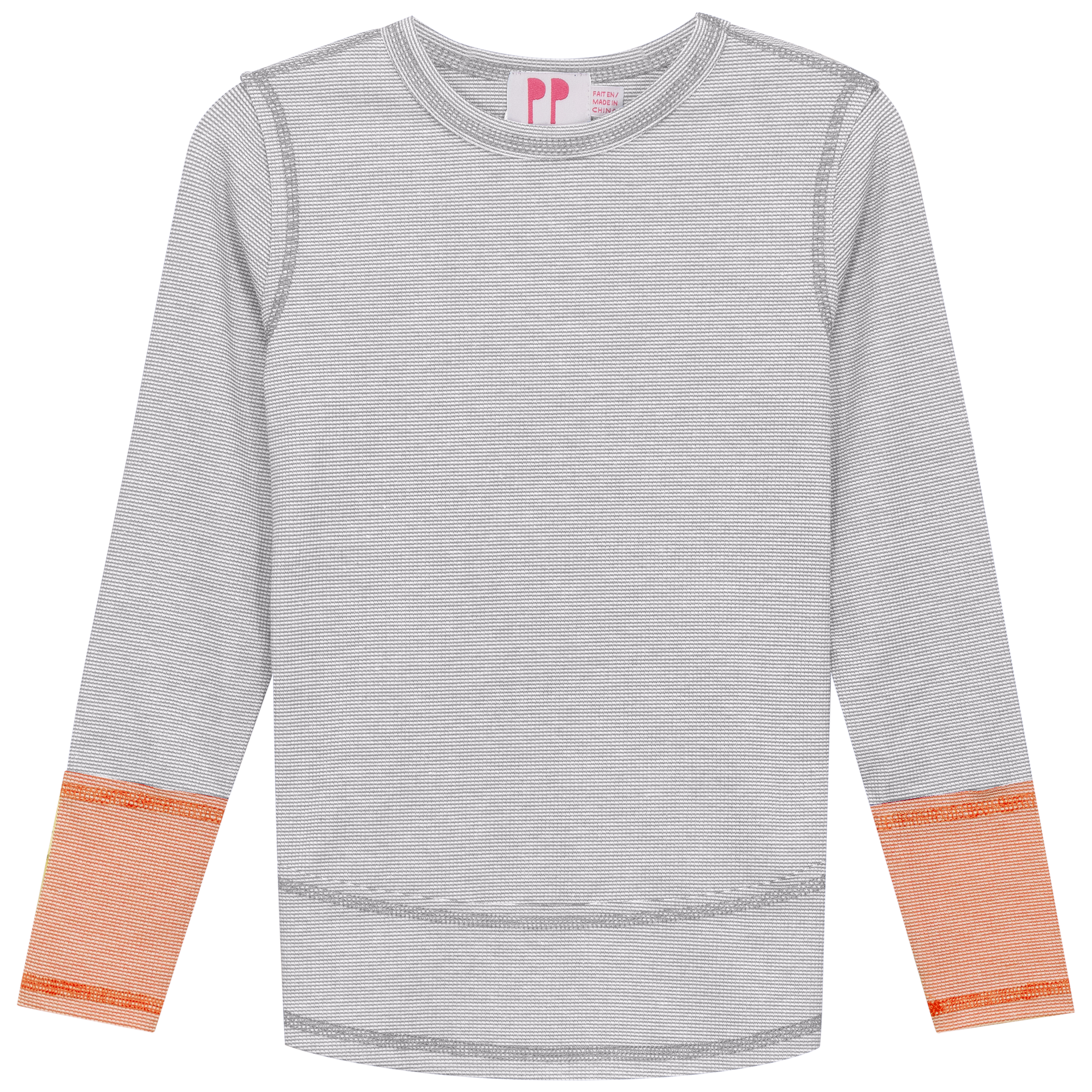 Mini Stripped Top in Grey Mix by Pinky Promise