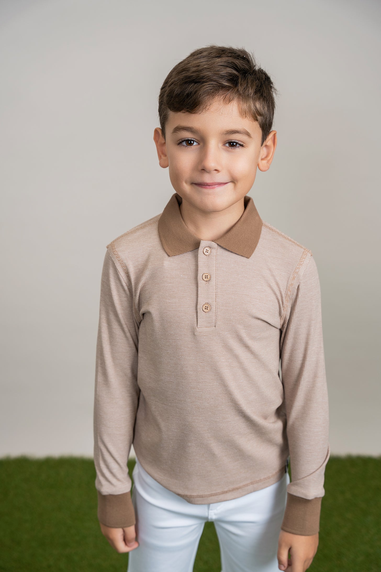Mini Stripped Long Polo in by High 5
