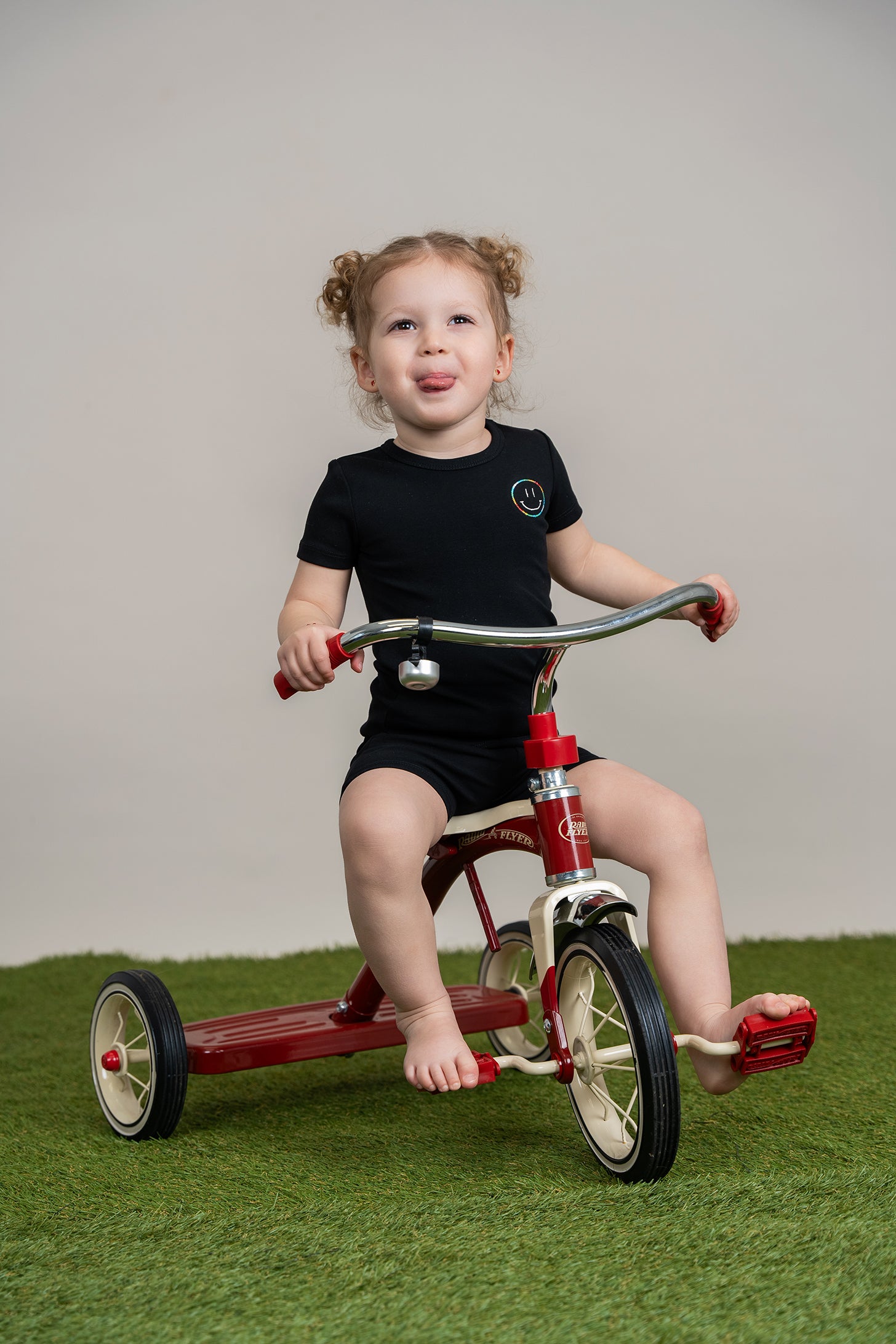 Smiley Embroidered Shorts Set in by Puddles