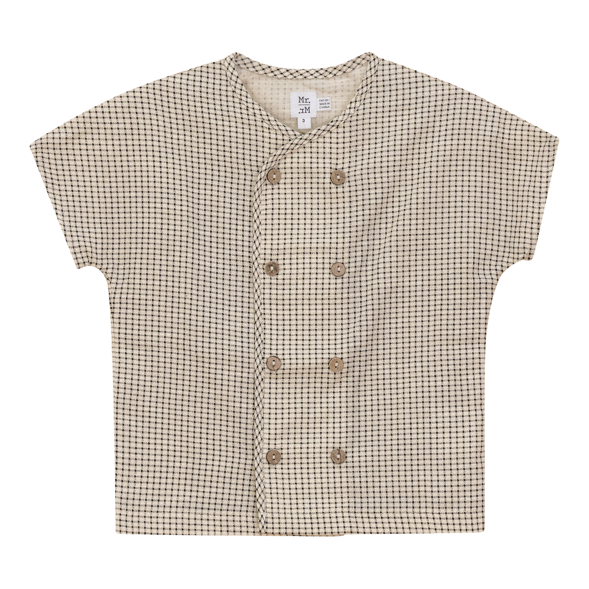 Woven Checkered Shirt in Black by Mr. Mr.