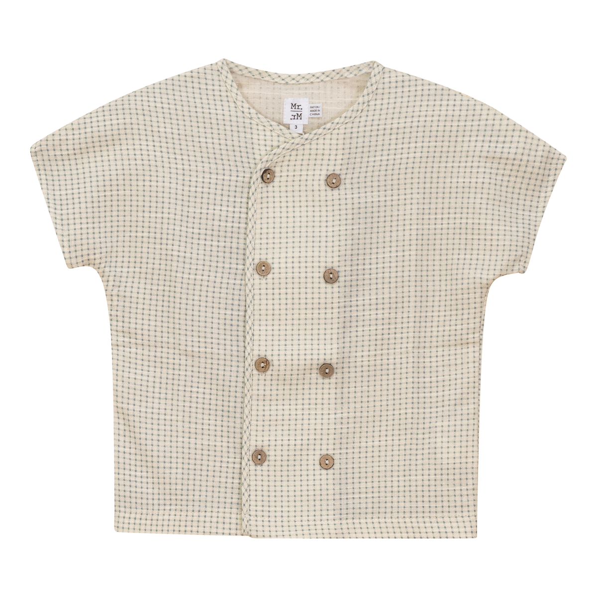 Woven Checkered Shirt in Blue by Mr. Mr.