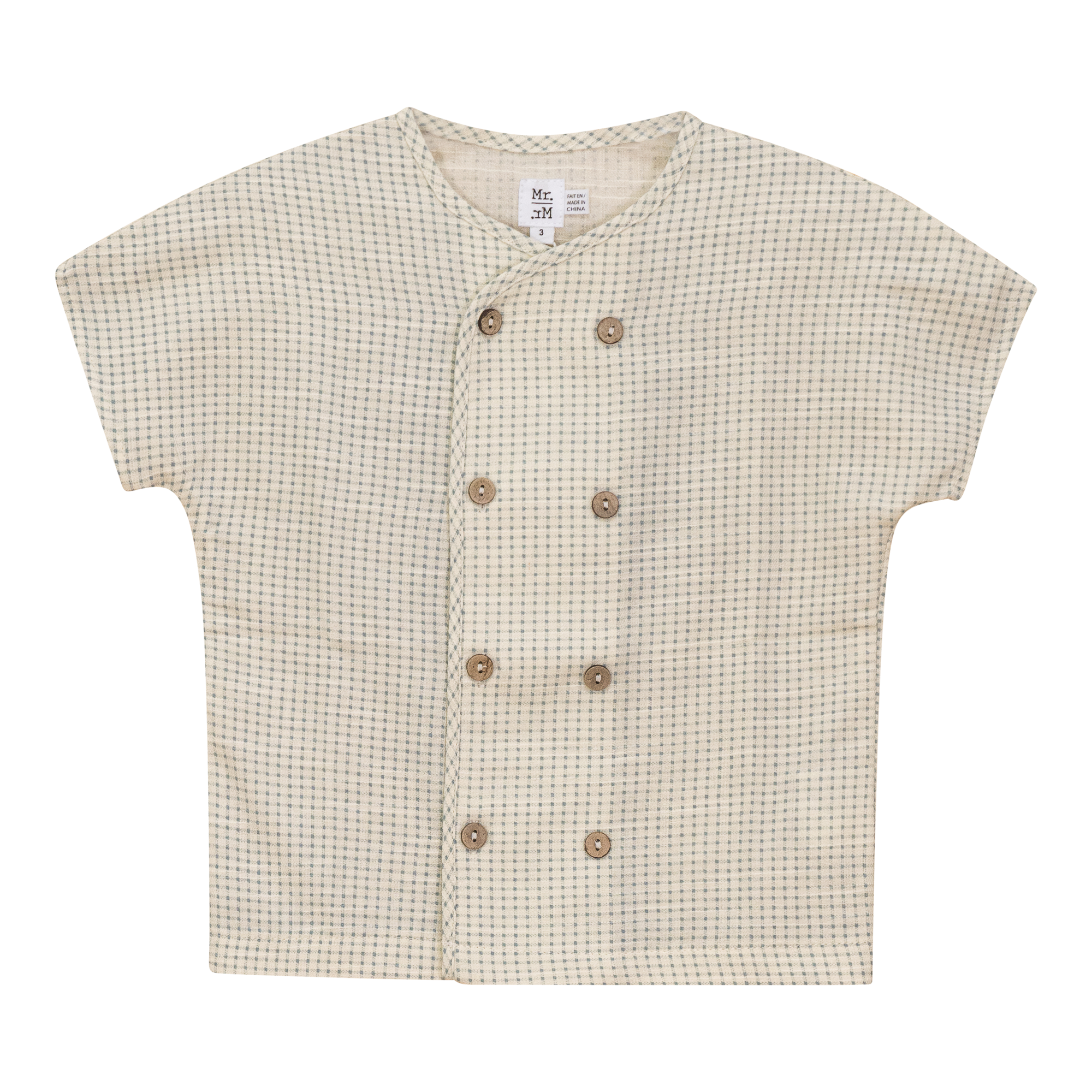 Woven Checkered Shirt in Blue by Mr. Mr.