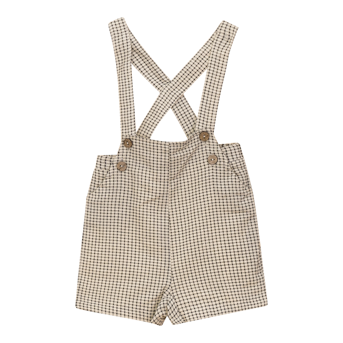Woven Checkered Overall in Black by Mr. Mr.