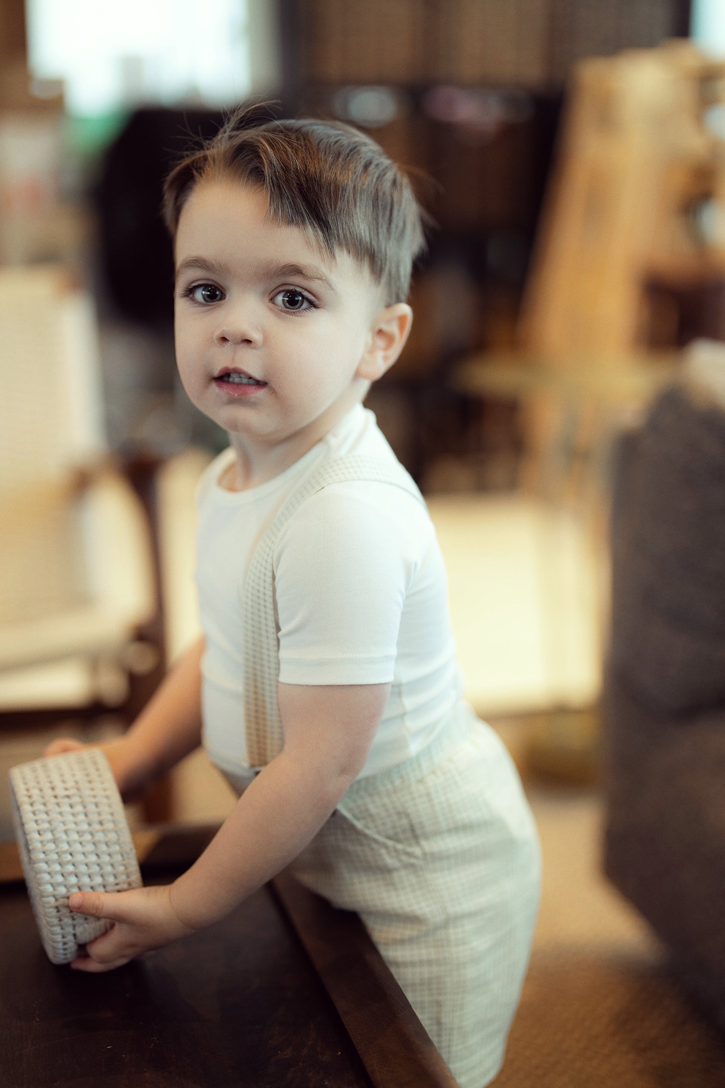 Woven Checkered Overall in by Mr. Mr.