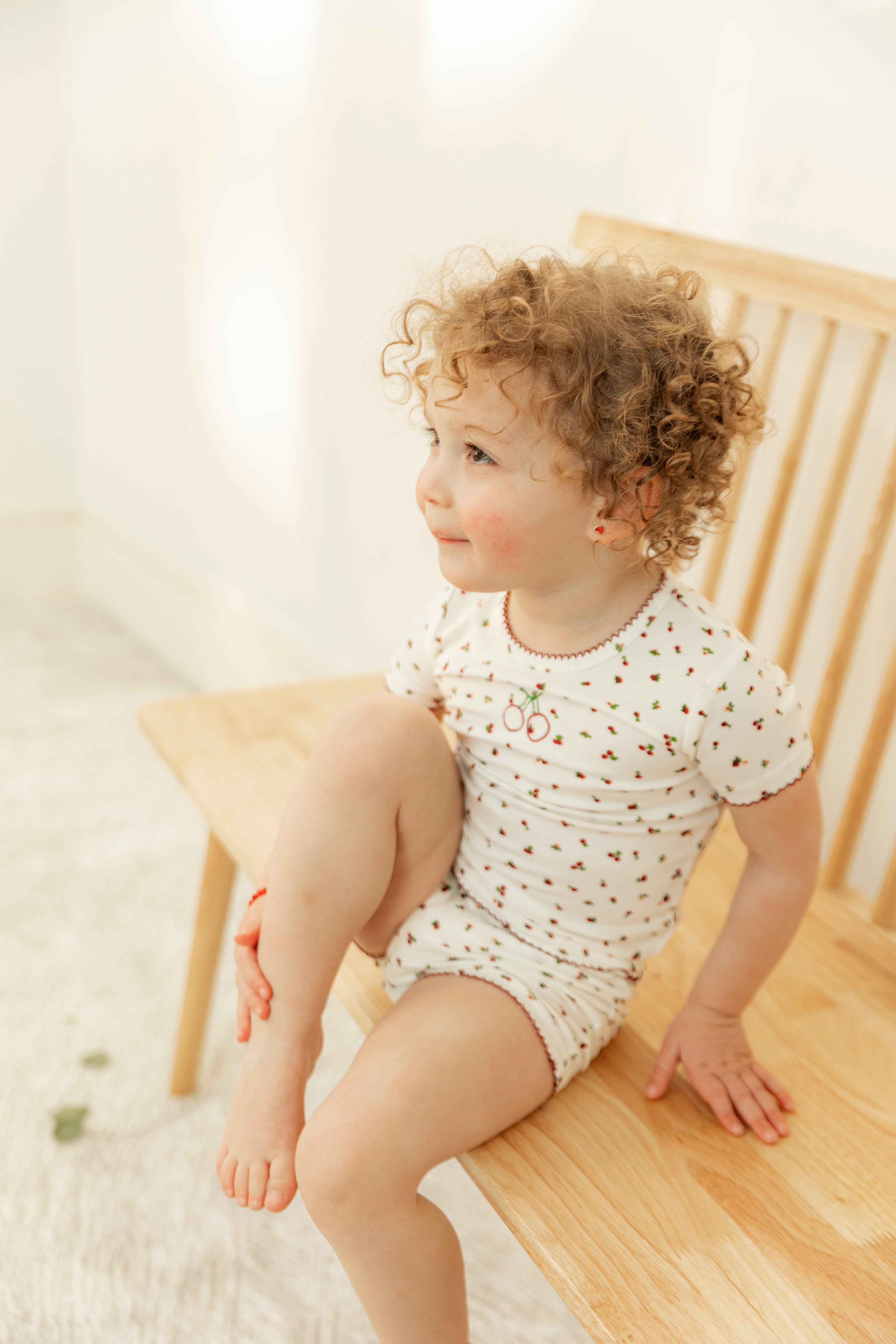 Cherry Print Shorts Set in by Lux