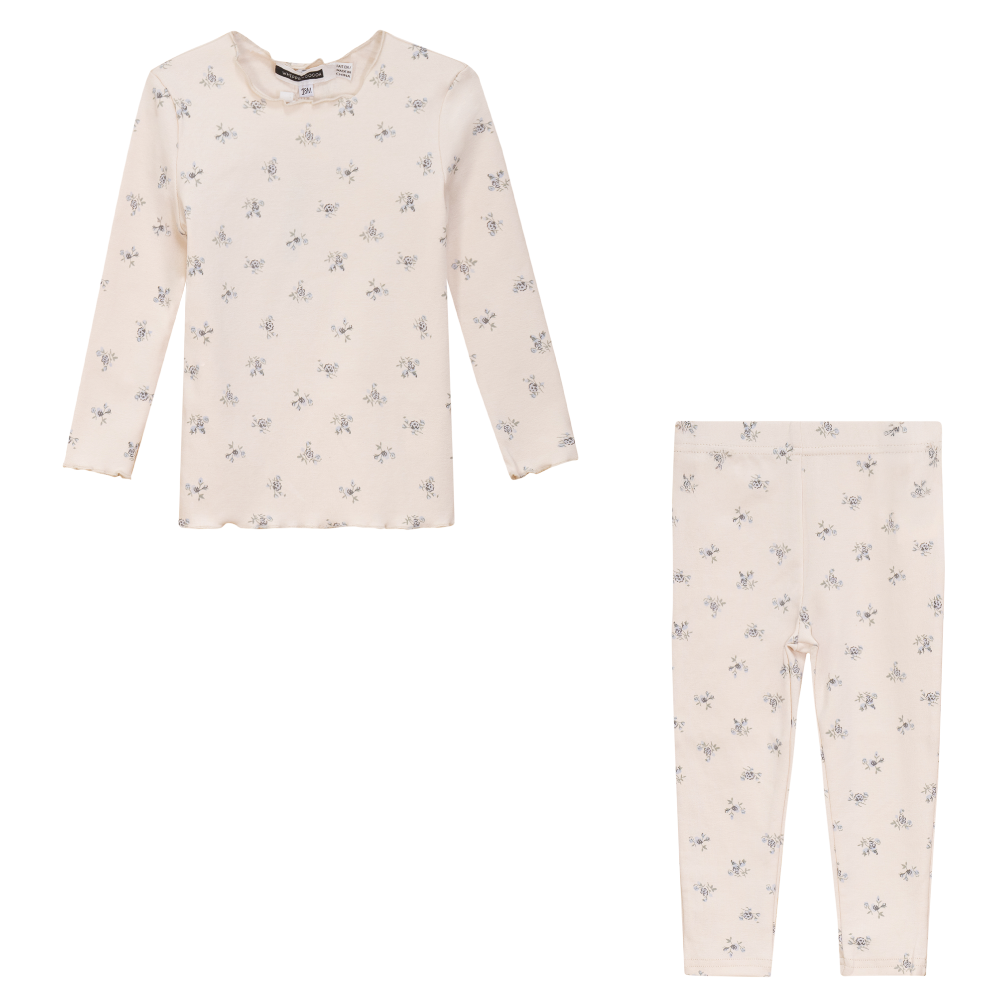 Floral Print 2Pc Set in Blue by Whipped Cocoa