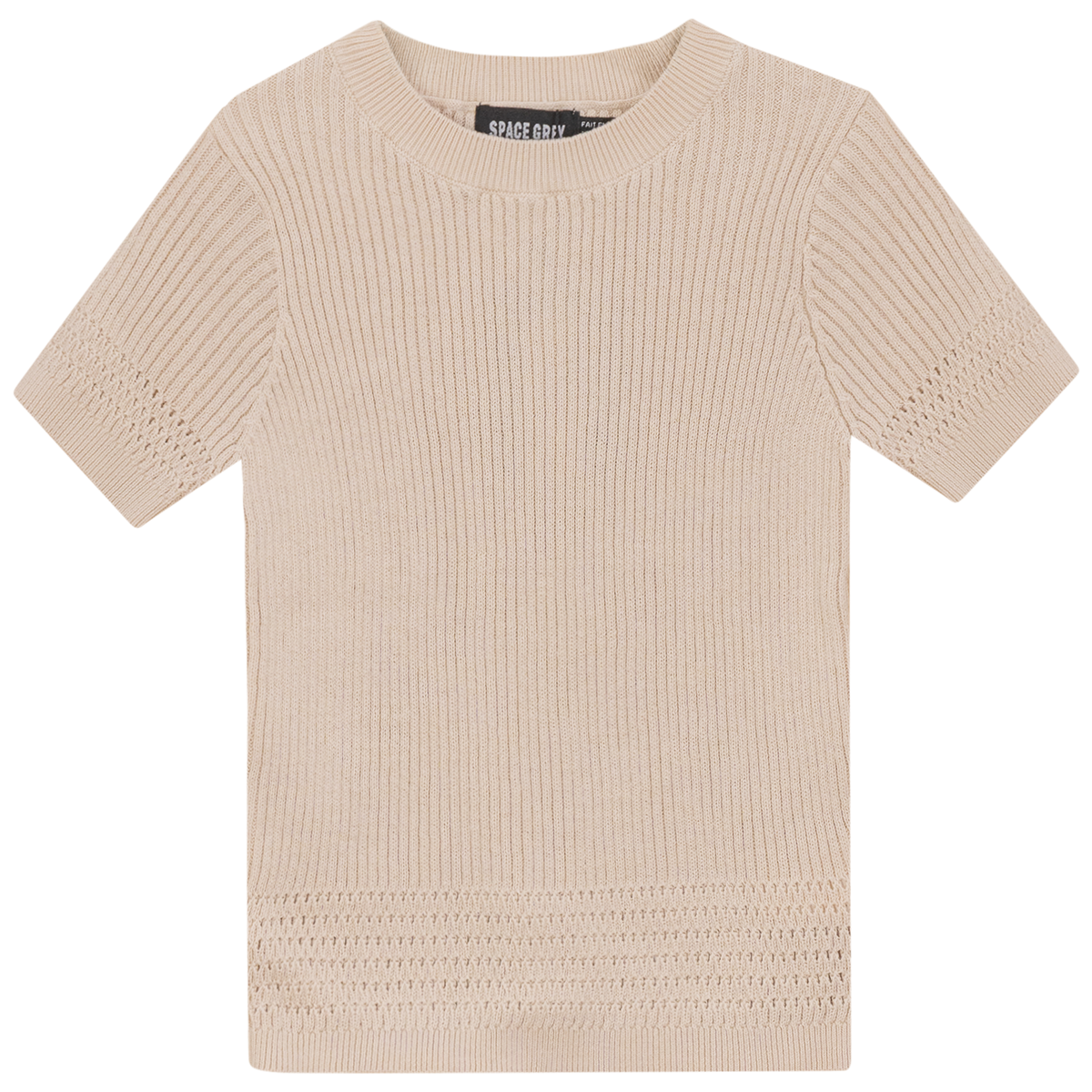 Rib Knit Sweater in Dark Almond by Space Grey