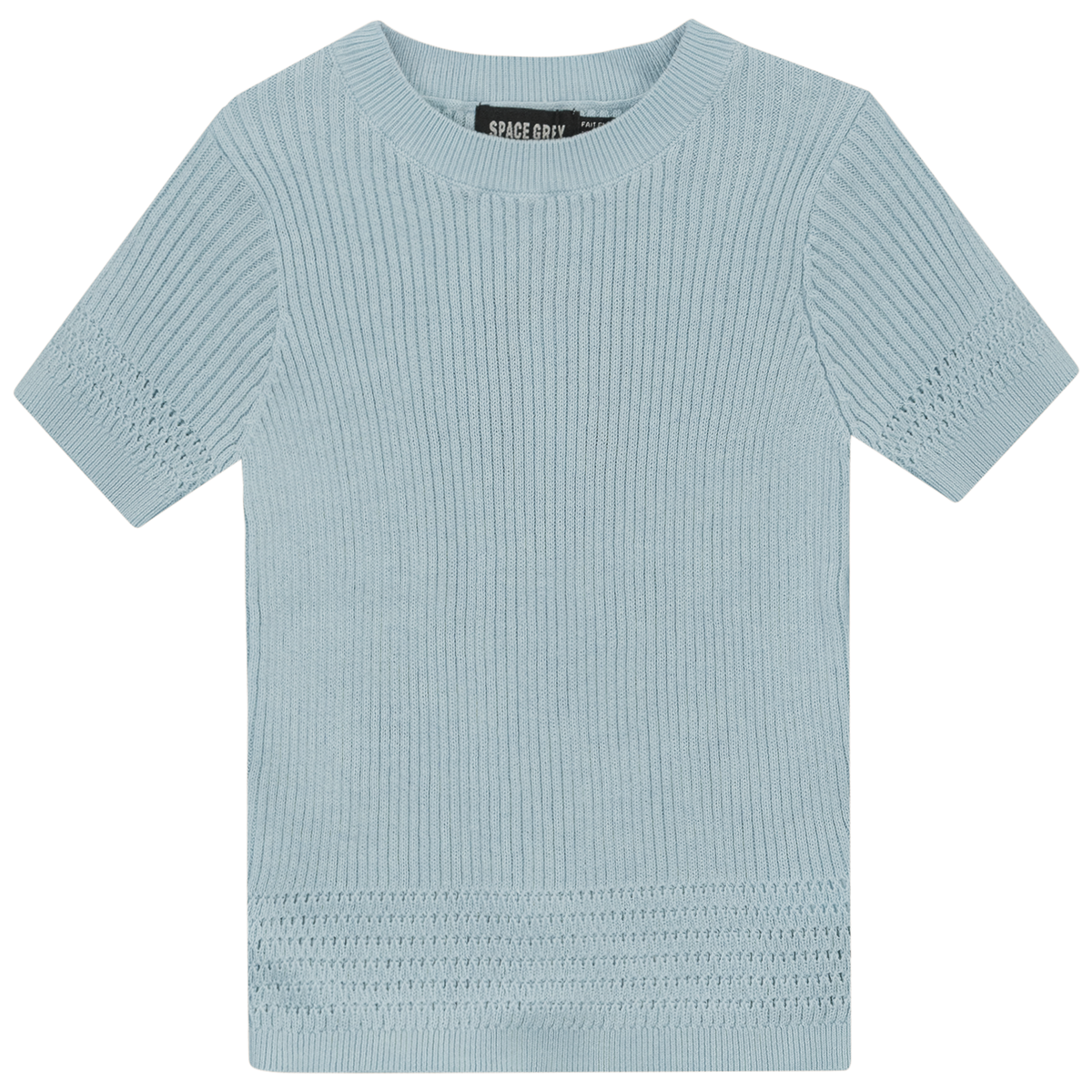 Rib Knit Sweater in Seabrook by Space Grey
