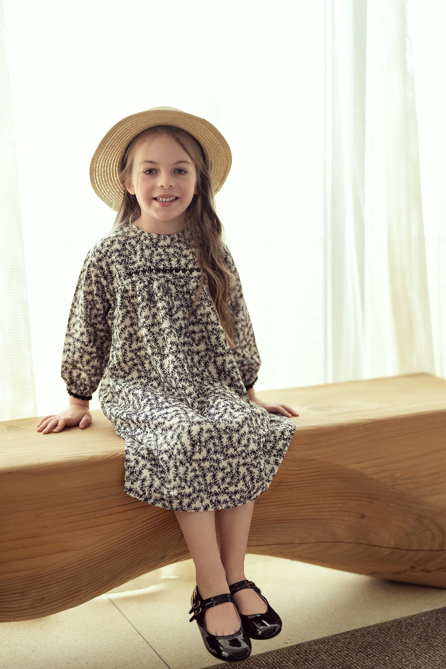 Leaf Print Dress in by Posie & Pistachio