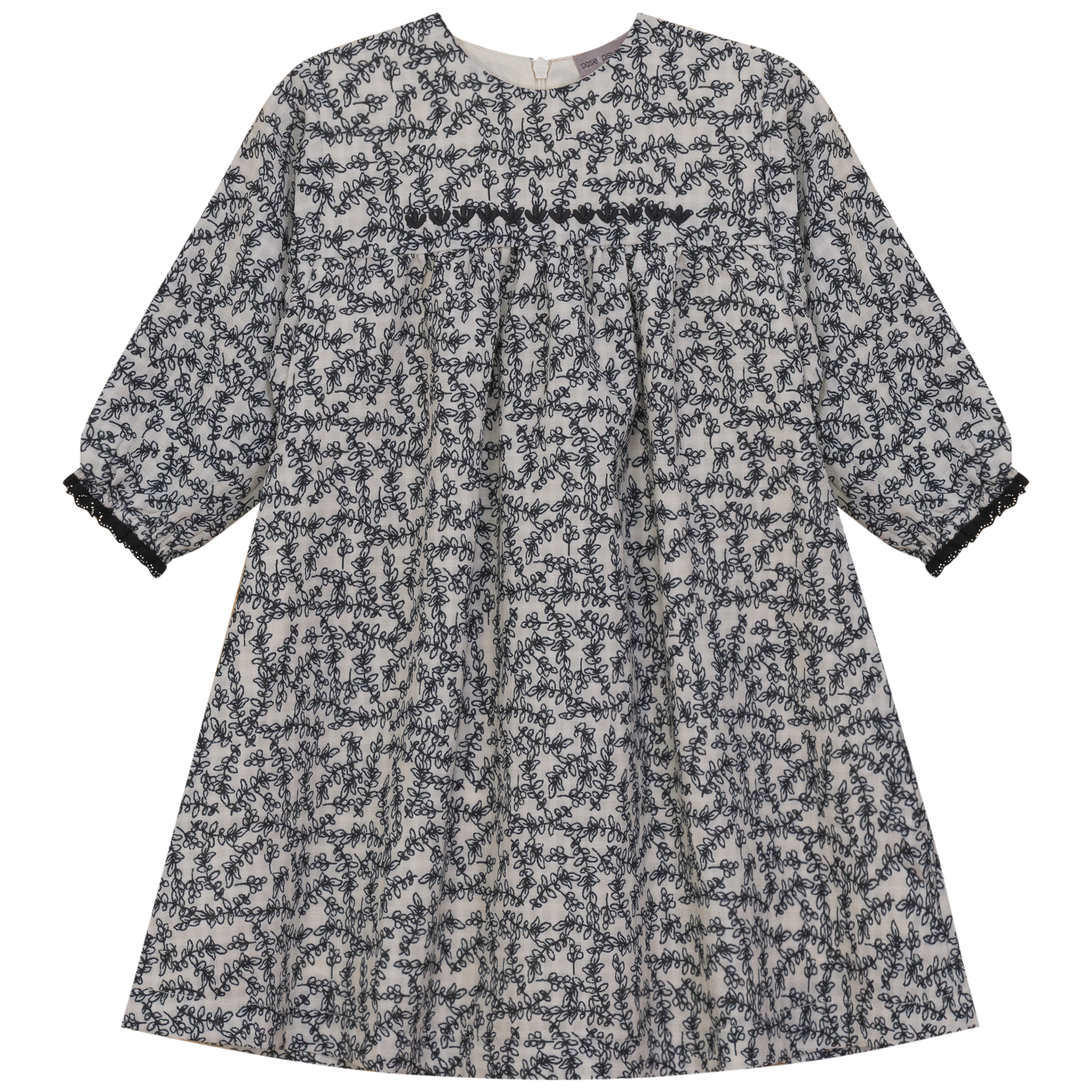 Leaf Print Dress in Pink by Posie & Pistachio