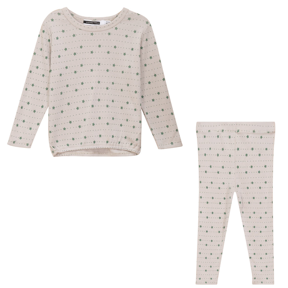 Star and Heart Print Set in Green Silver Grey by Whipped Cocoa
