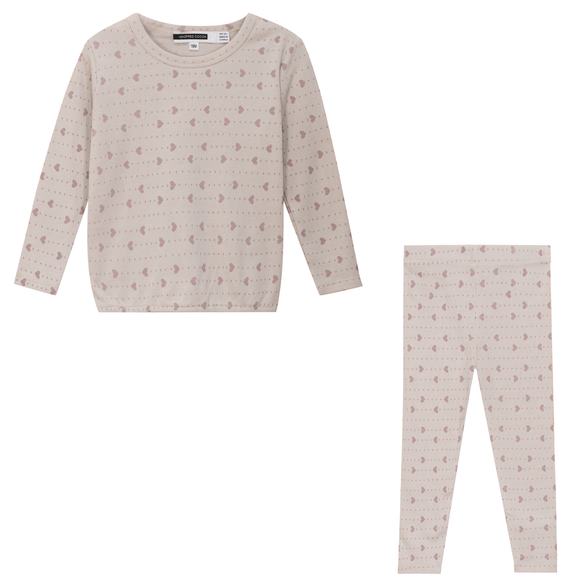 Star and Heart Print Set in Rose Silver Grey by Whipped Cocoa