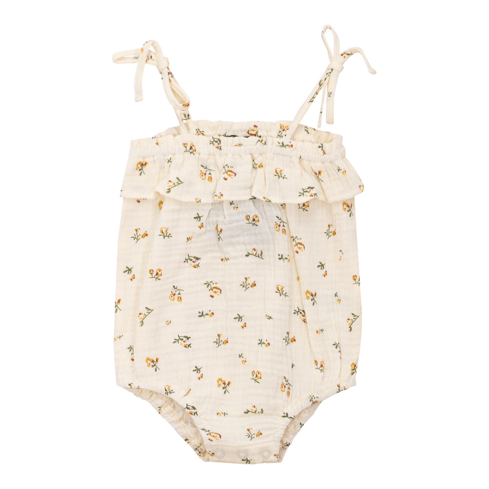 Floral Printed Romper in Off White by Space Grey