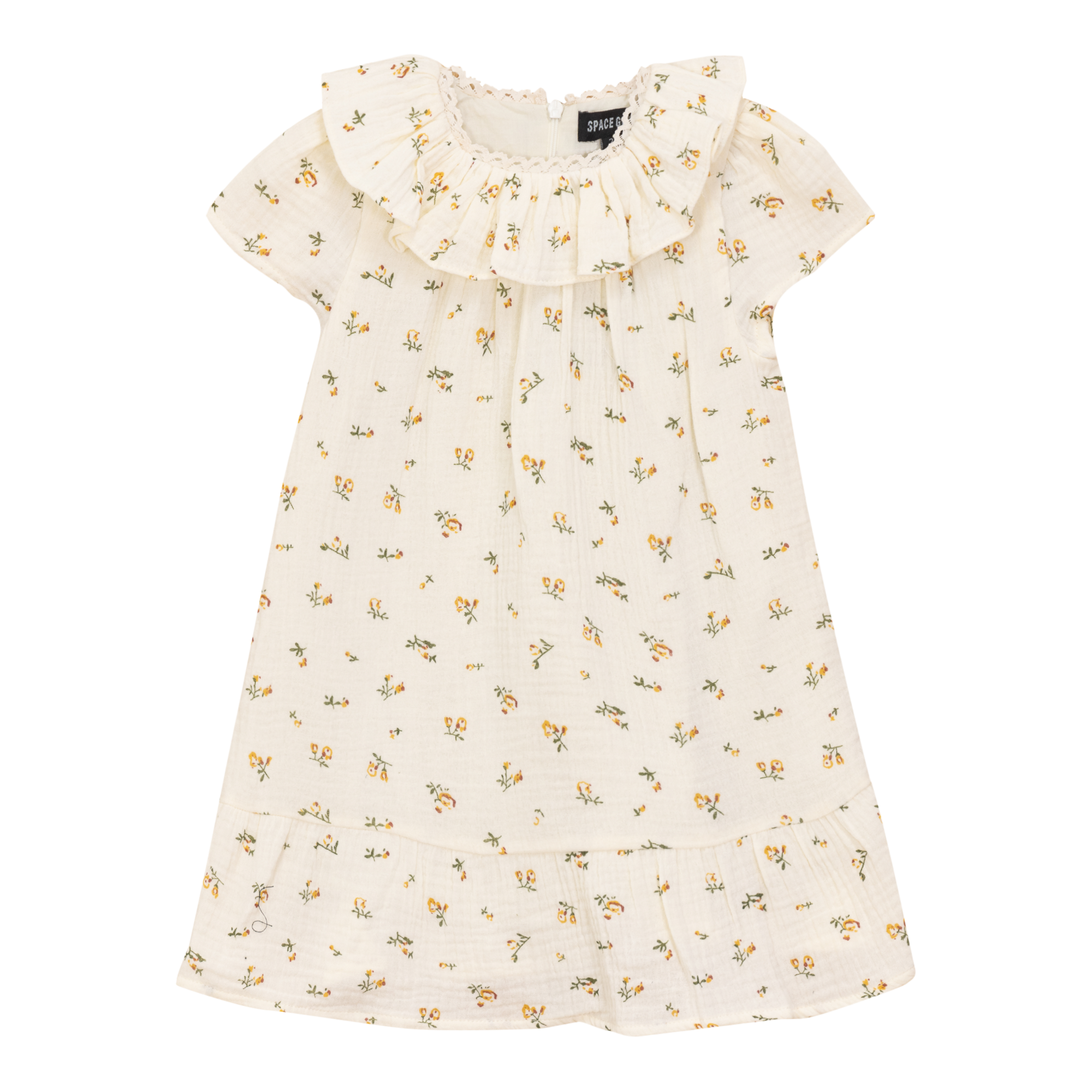 Floral Printed Dress in Off White by Space Grey