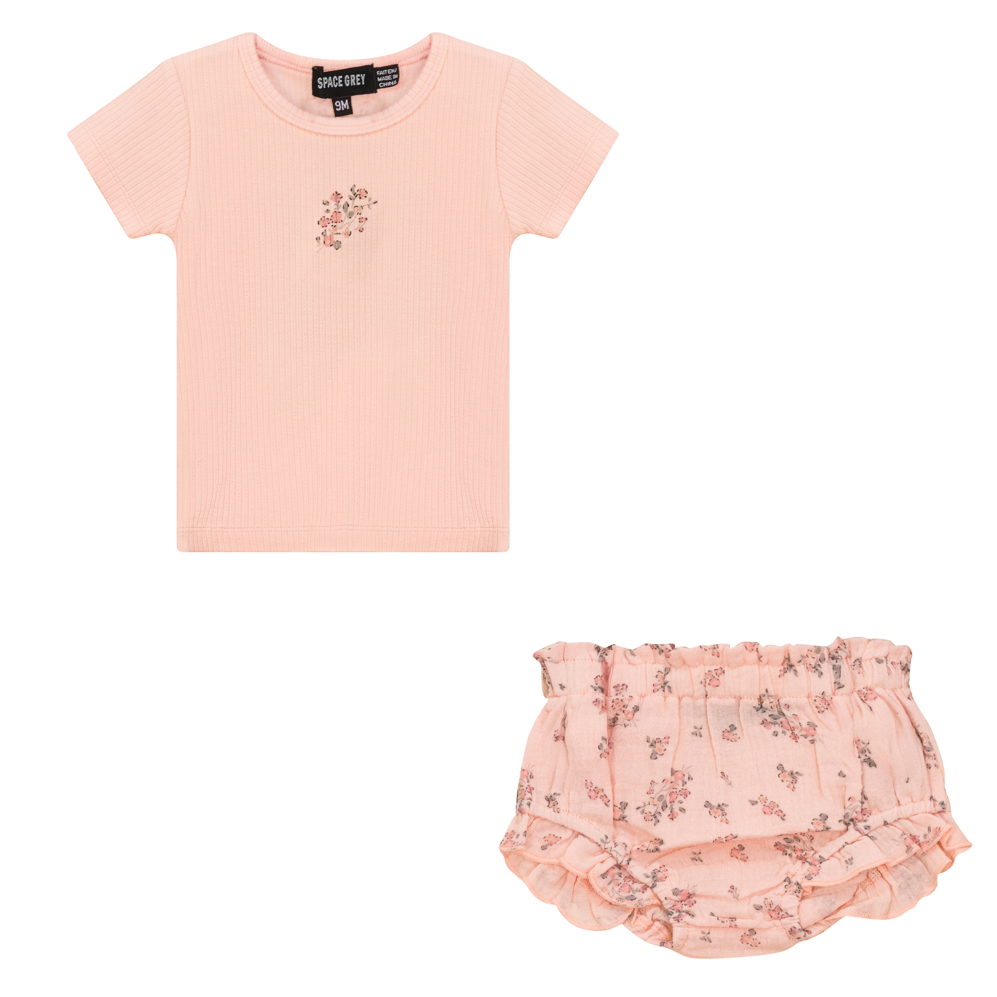 Floral Print 2Pc Set in Pink by Space Grey