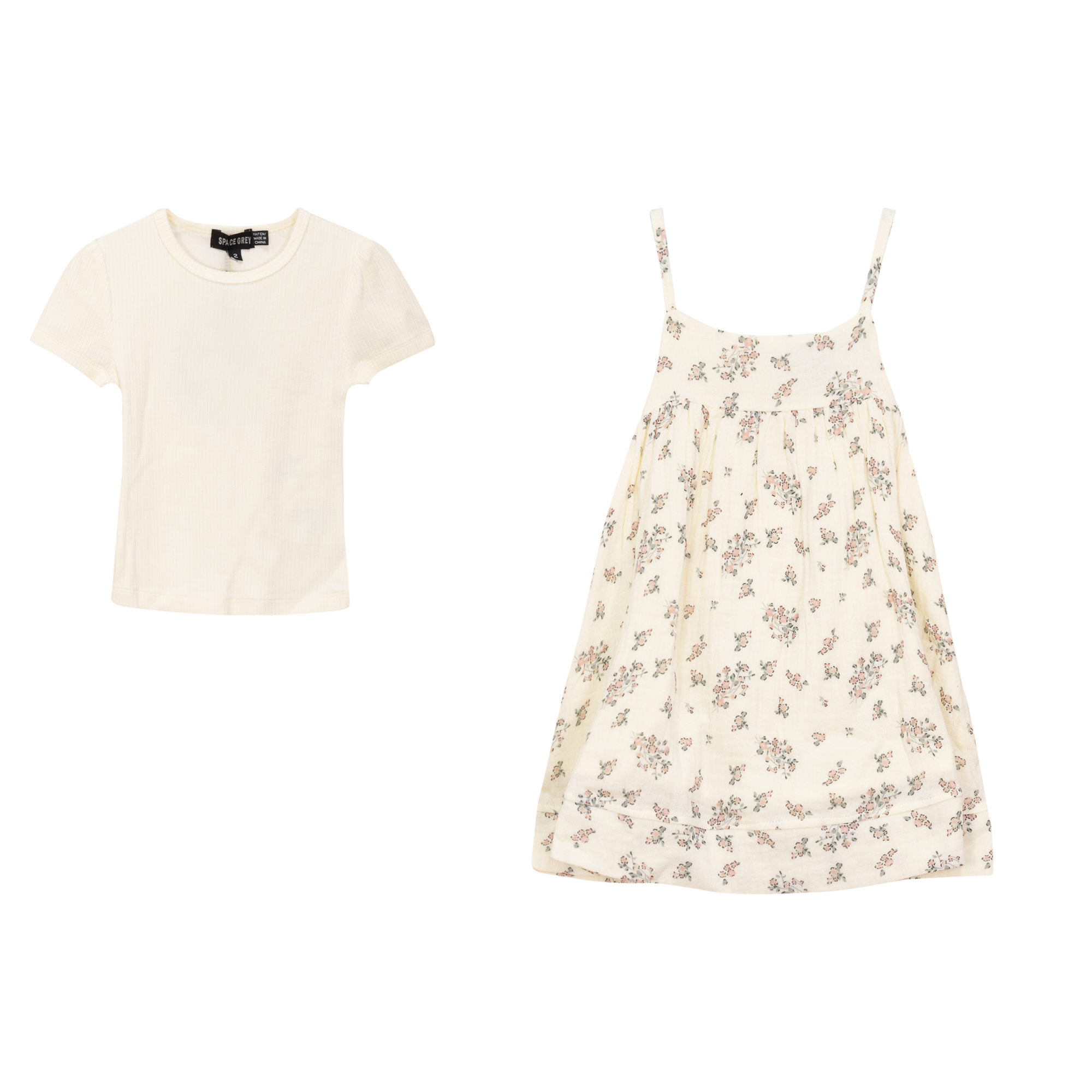 Floral Print Jumper Set in Cream by Space Grey