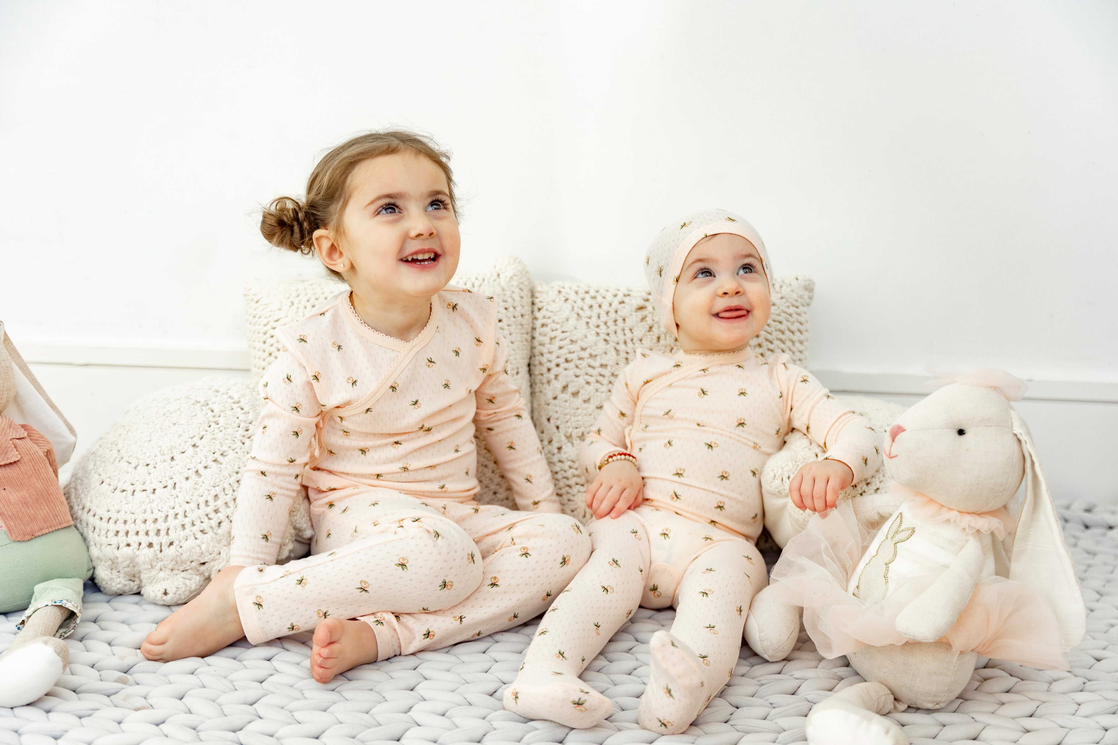 Floral Print Pointelle 2Pc Set in by Lux