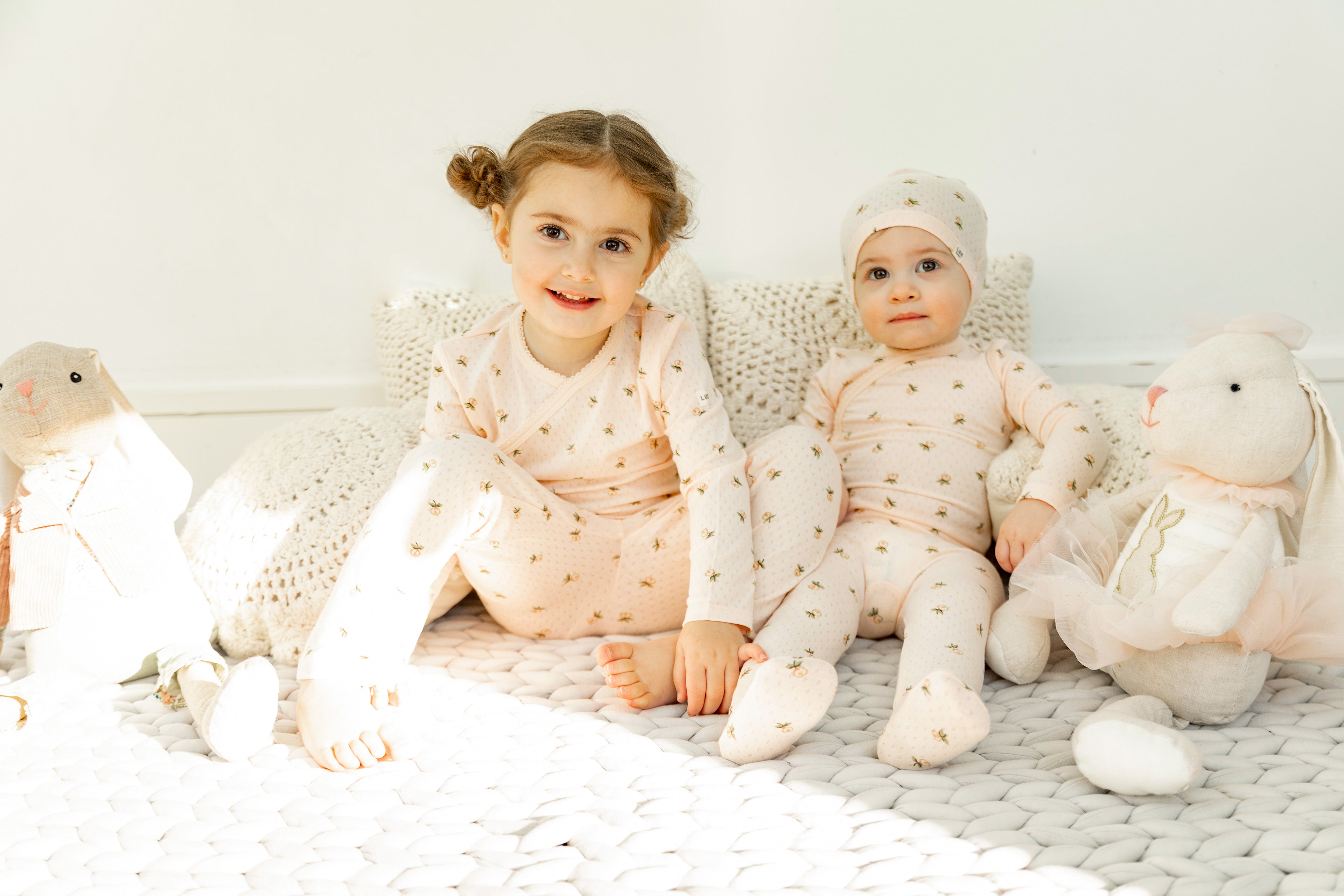 Floral Print Pointelle 2Pc Set in by Lux