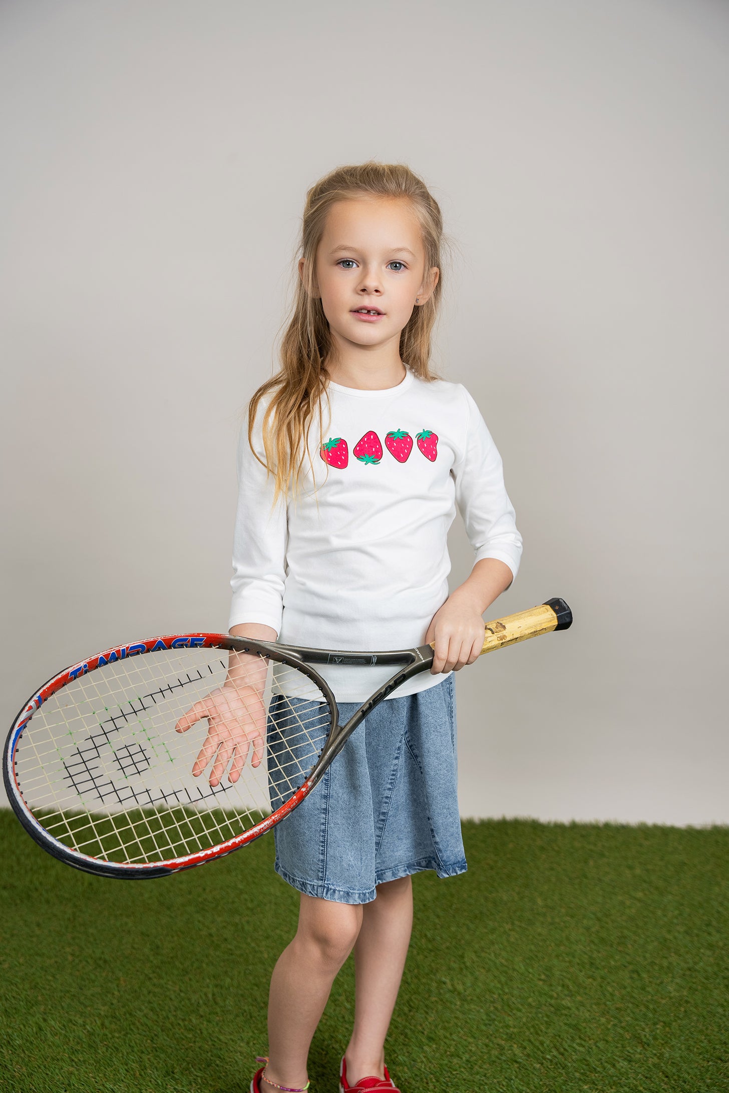 Strawberry Print Tshirt in by Puddles