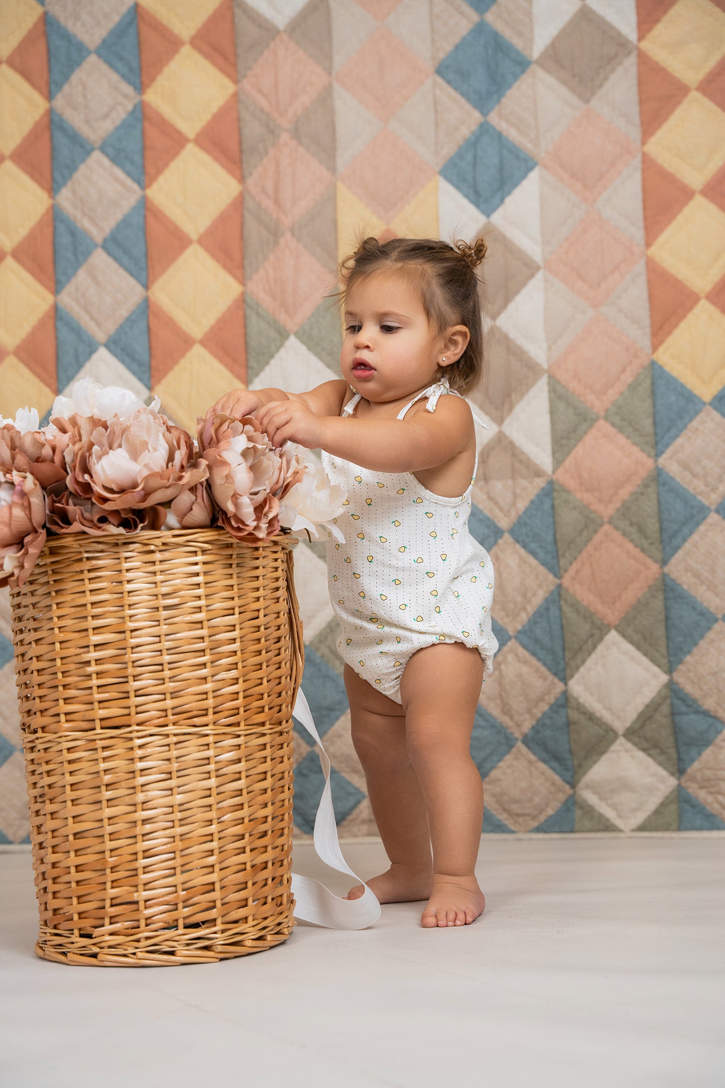 Strawberry and Pear Printed Romper in by Puddles