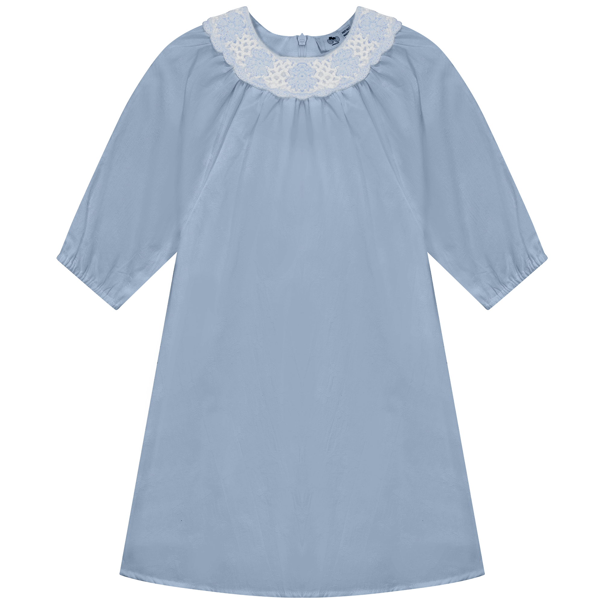 Woven Crochet Dress in Blue by Apricot