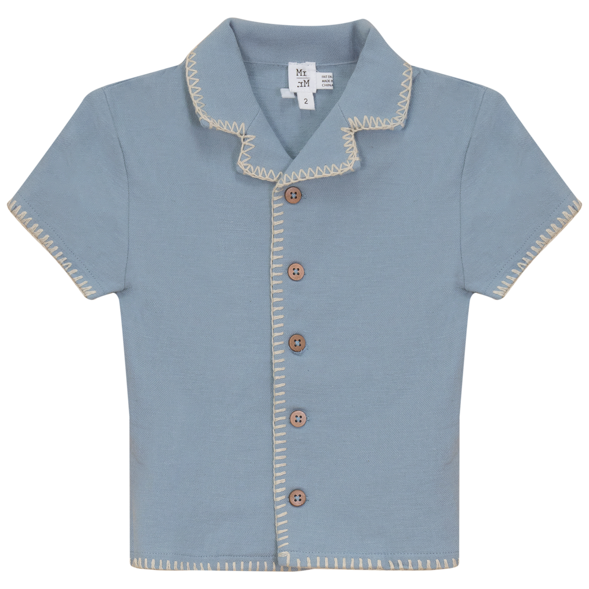 Twill Woven Shirt in Blue by Mr. Mr.