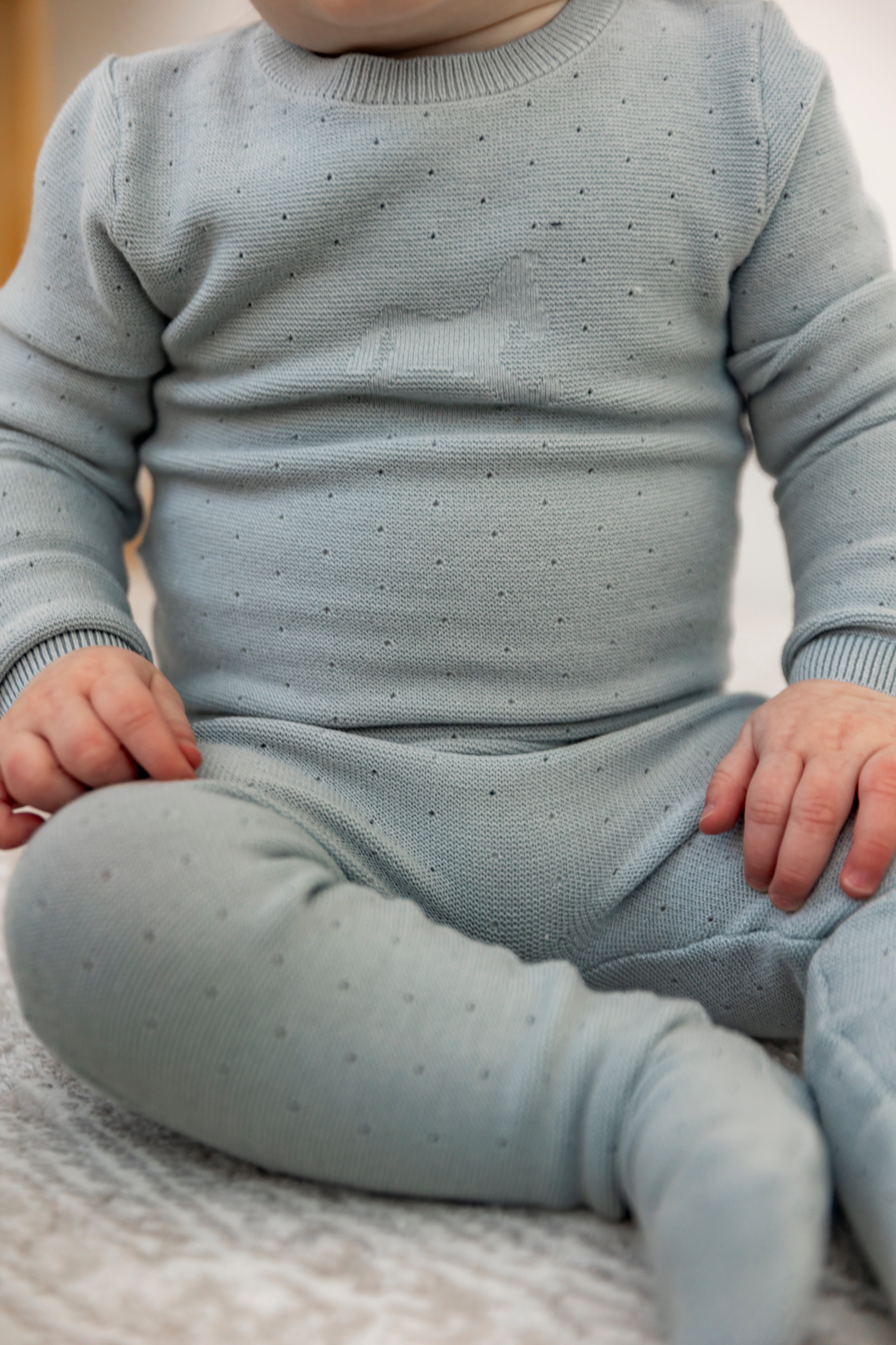 Pony Bow Print Onesie and Hat in by Bebe Bella