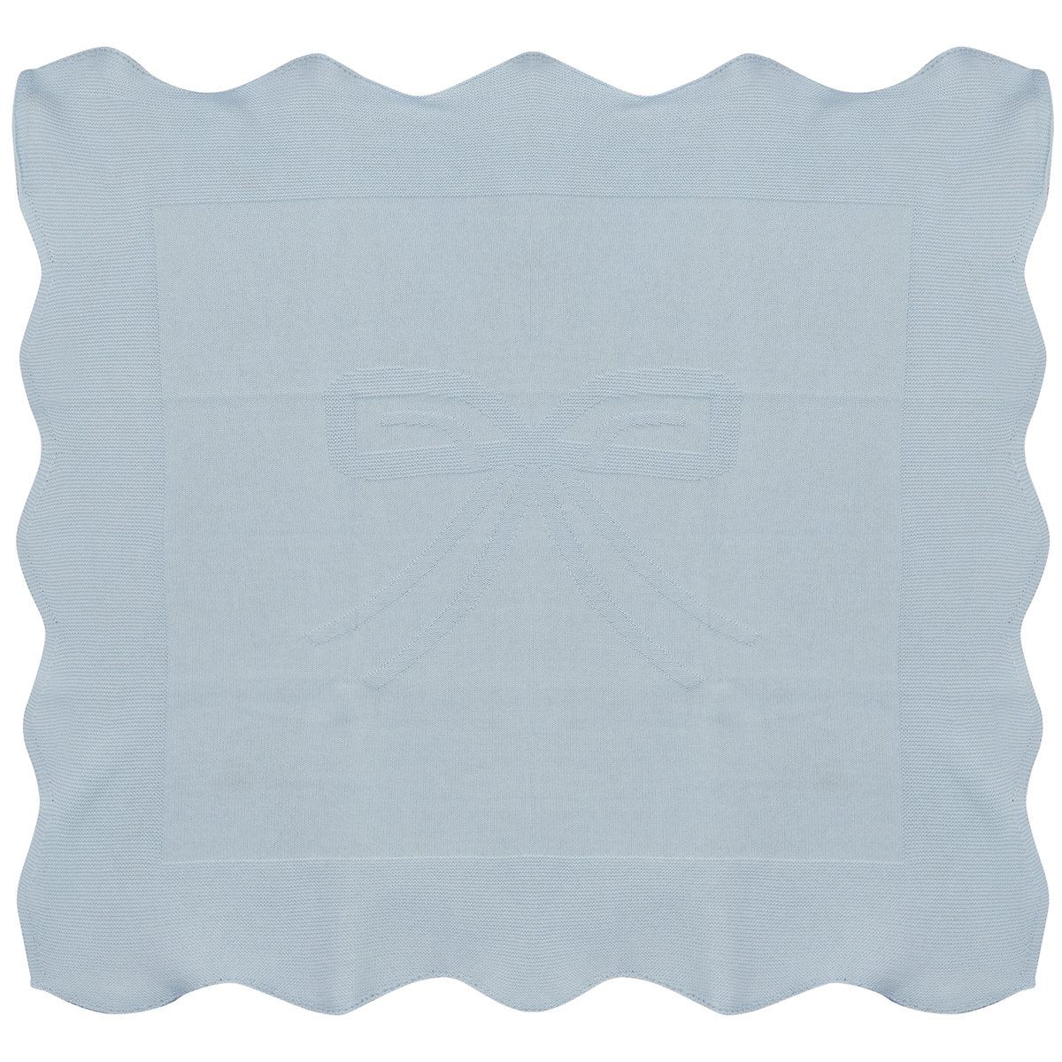 Pony Bow Print Blanket in Blue Mist One Size by Bebe Bella
