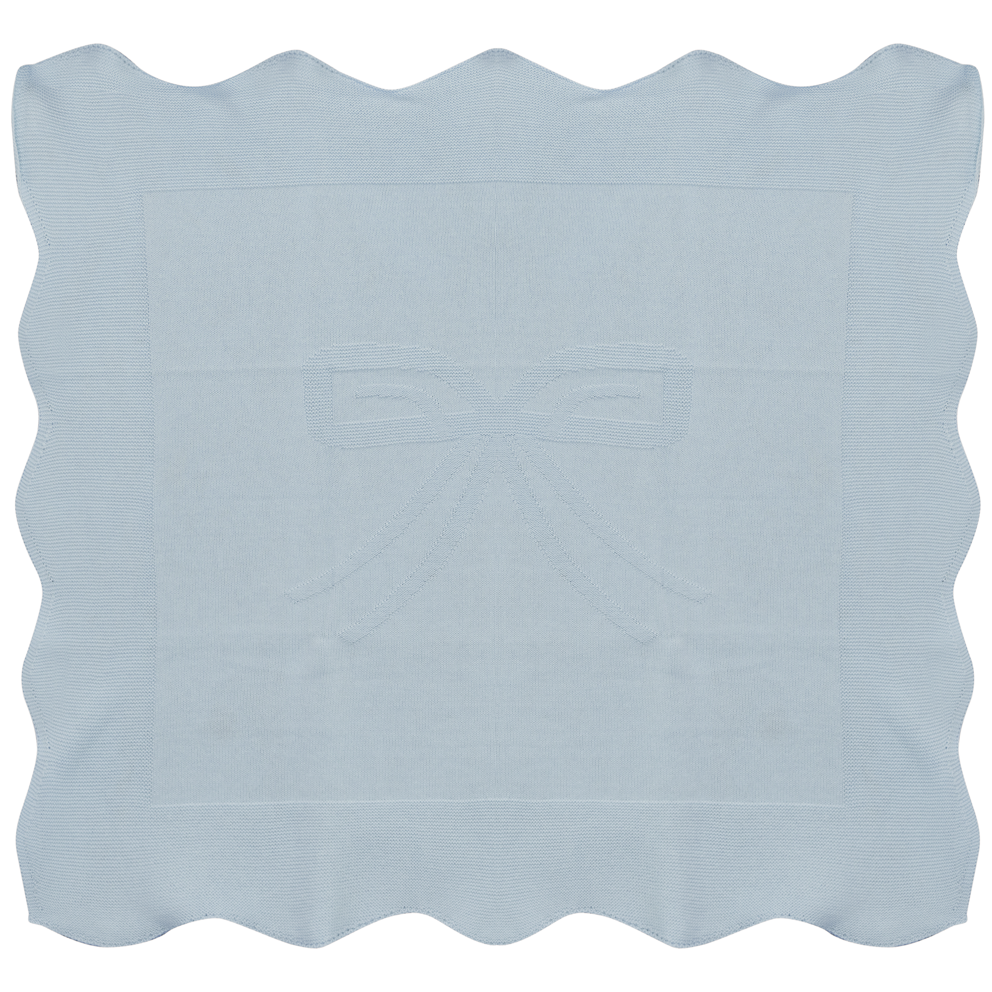 Pony Bow Print Blanket in Blue Mist One Size by Bebe Bella