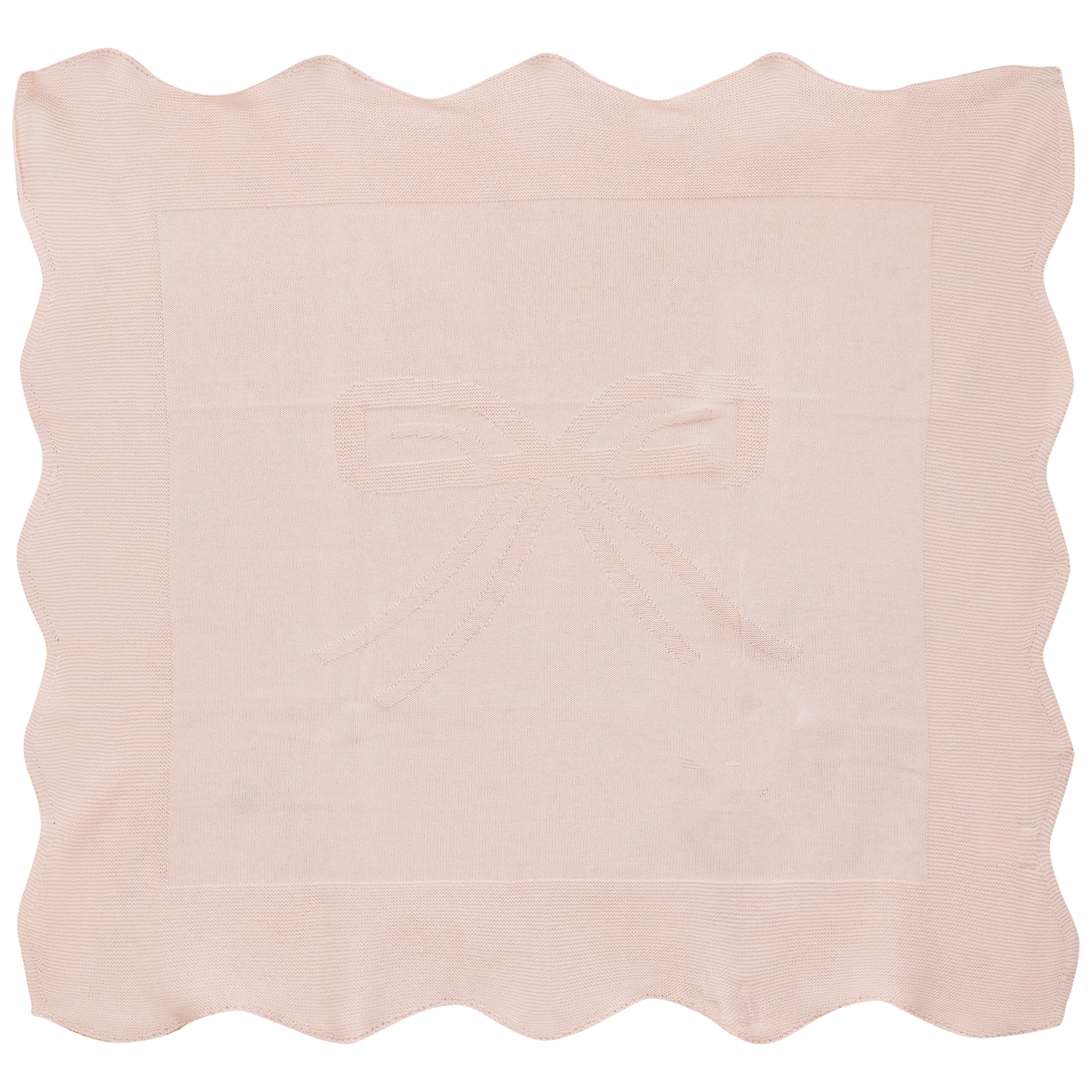 Pony Bow Print Blanket in Soft Pink One Size by Bebe Bella
